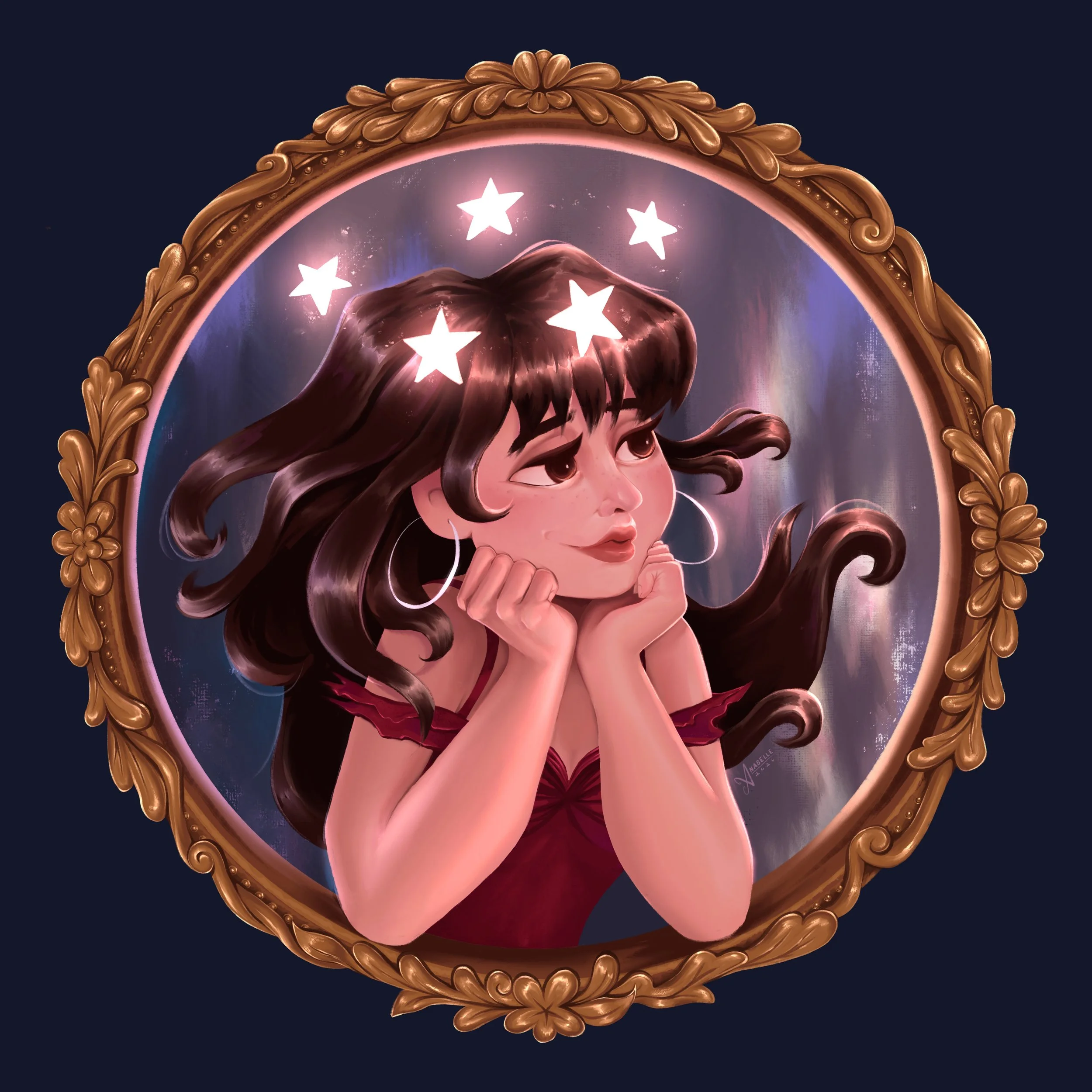 Self portrait of Anabelleillustrates.