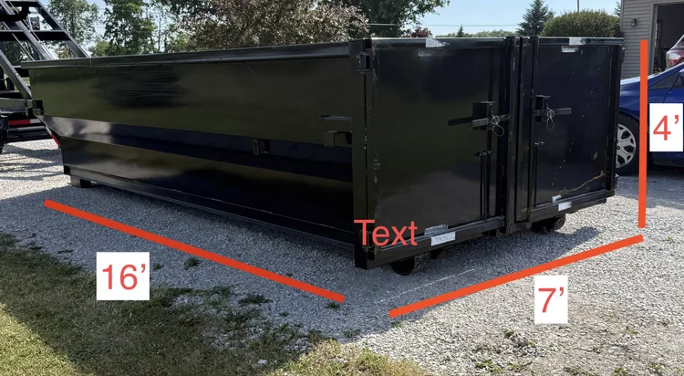15 yard roll-off dumpster