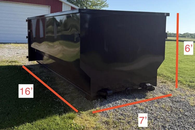 25 yard roll-off dumpster