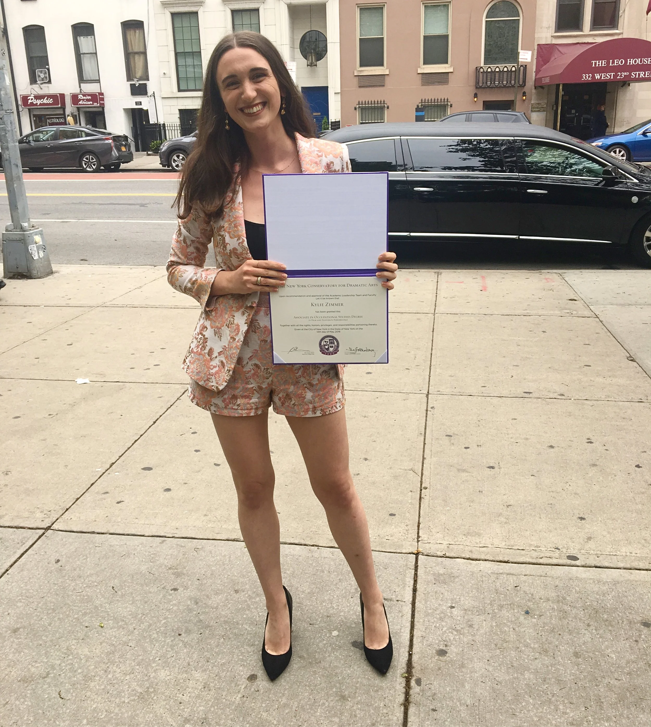 I graduated! Again. With the American Academy of Dramatic Arts and The New School already under my belt, I round out my educational journey at The New York Conservatory for Dramatic Arts.