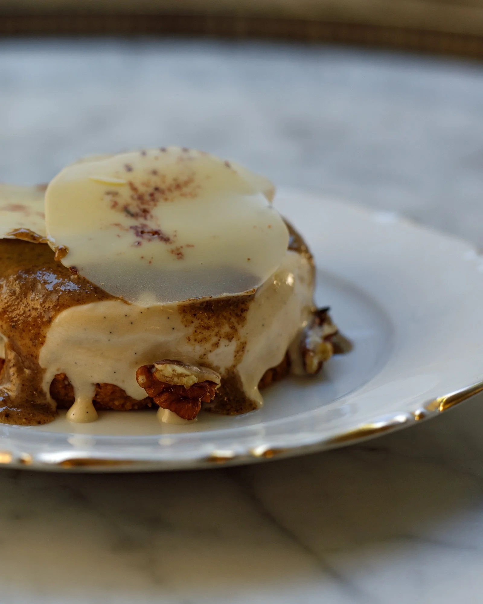 Glace pâtissière vanille pécan création estivale de la pâtisserie Chez Apolline à Montpellier