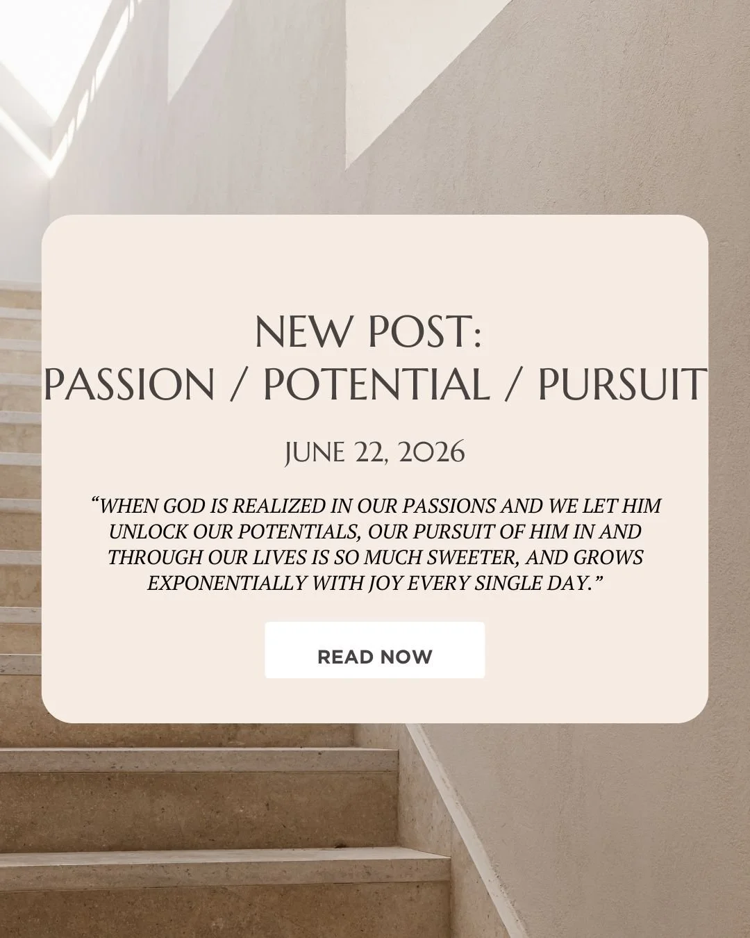 Passion / Potential / Pursuit