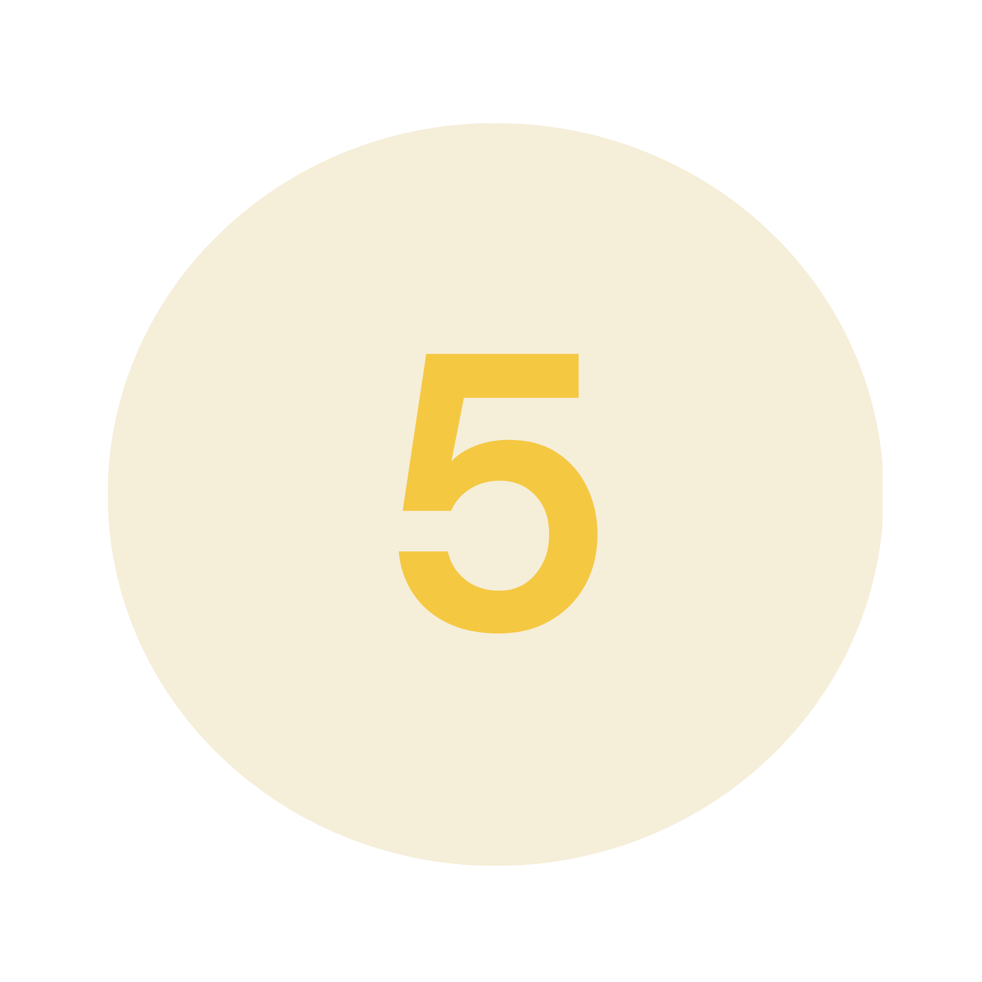 Close-up of a countdown timer display with number 5 in yellow on a beige background with a black border.