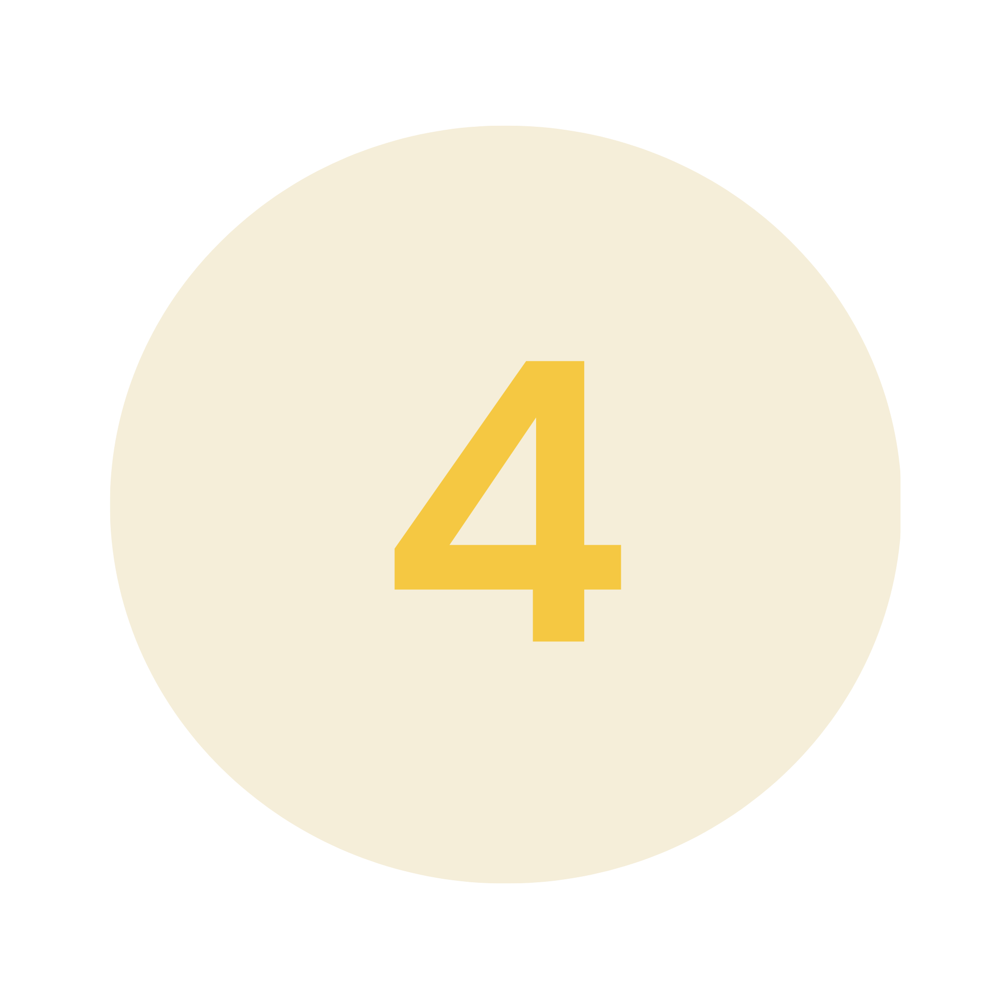 Close-up of a clock showing the number 4 in yellow on a white circular face with a black background.