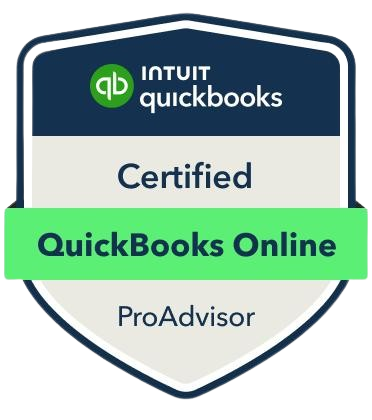 Certified QuickBooks Online ProAdvisor badge from Intuit QuickBooks