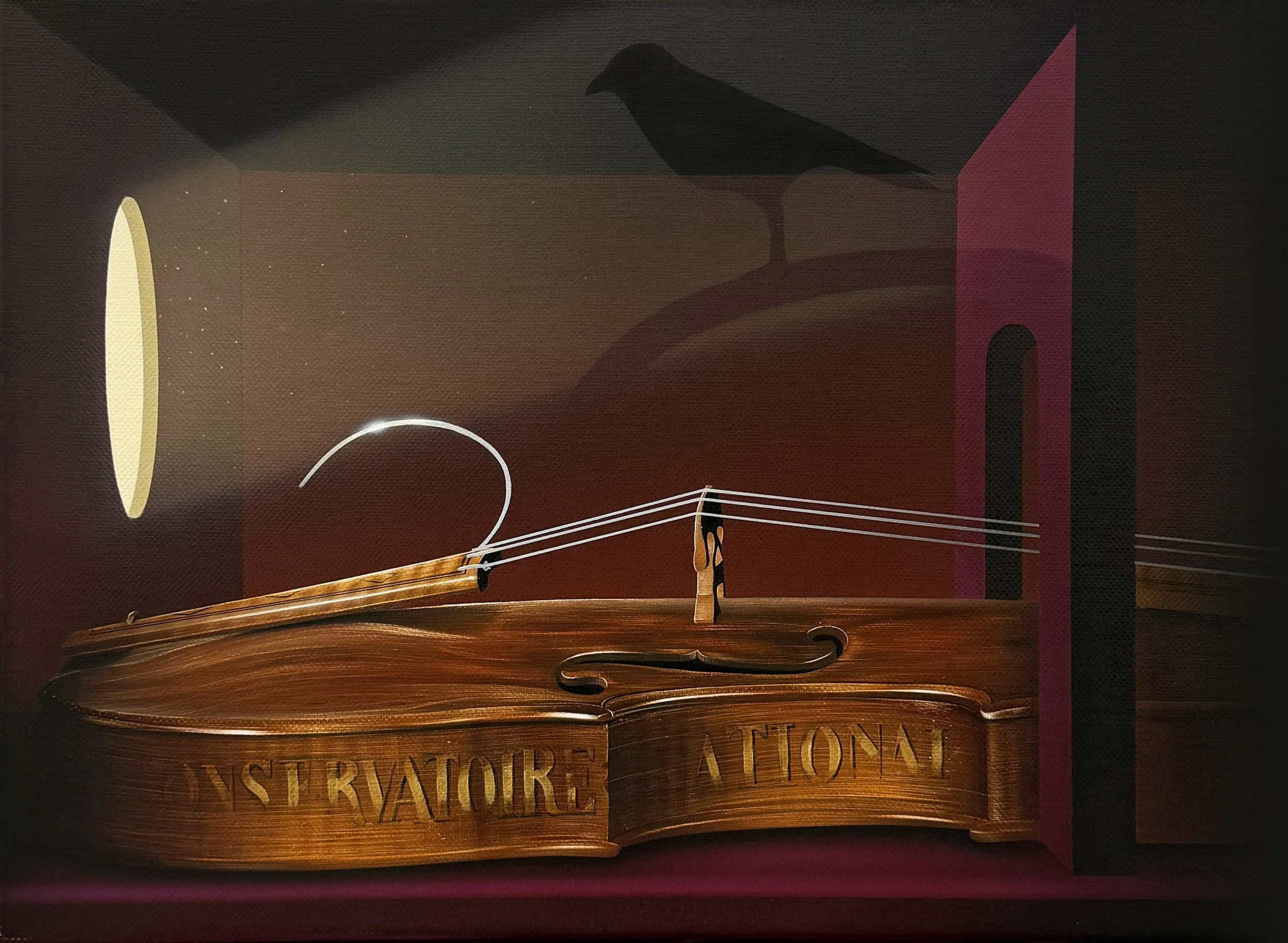 “Artificialia”, 2025, acrylics on linen canvas, 40 x 30 cm, 15.7 x 11.8 inch