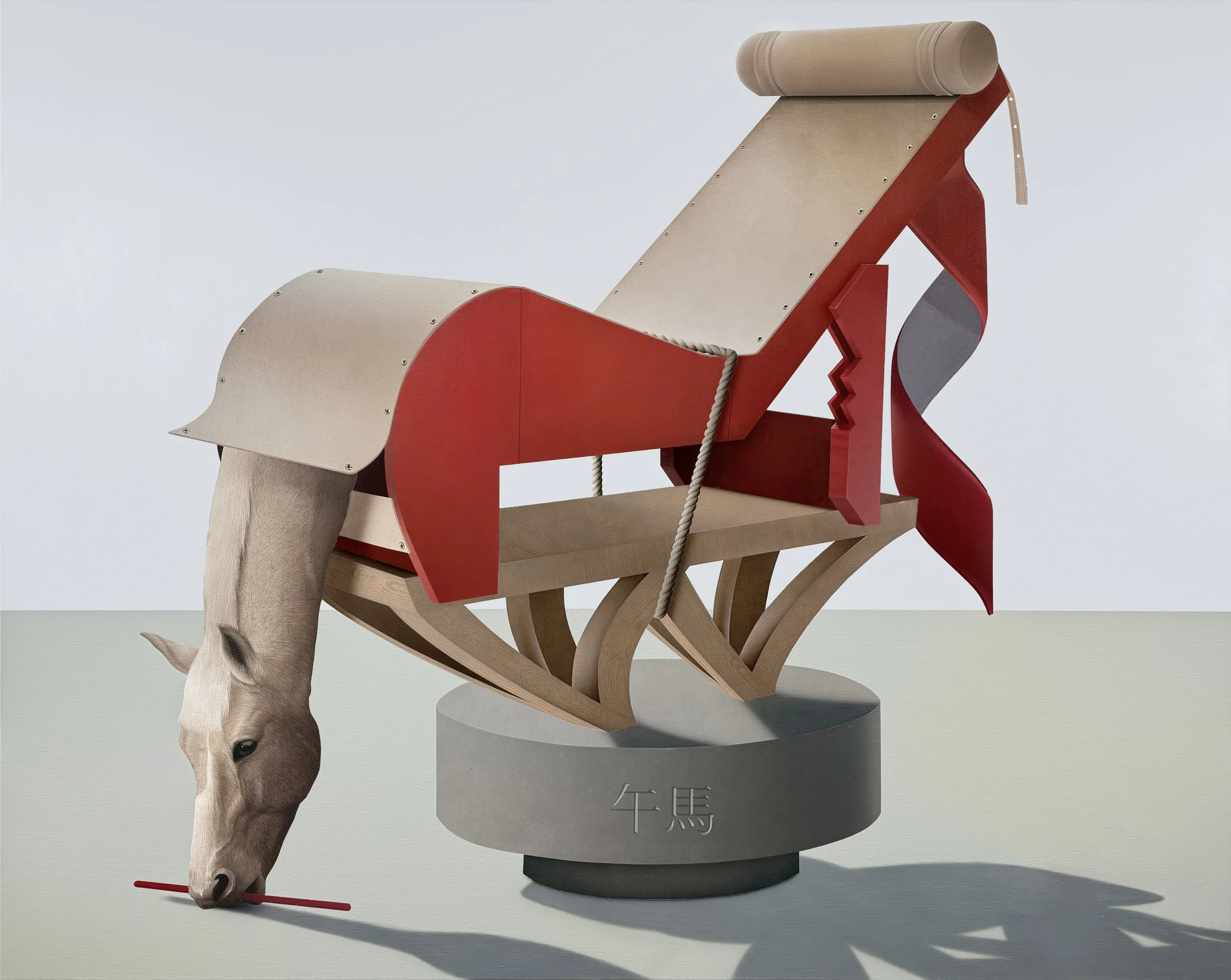 "Horse 午馬 ", 2026, acrylic on linen canvas, 135 x 170 cm, 53 1/8 x 66 7/8 in