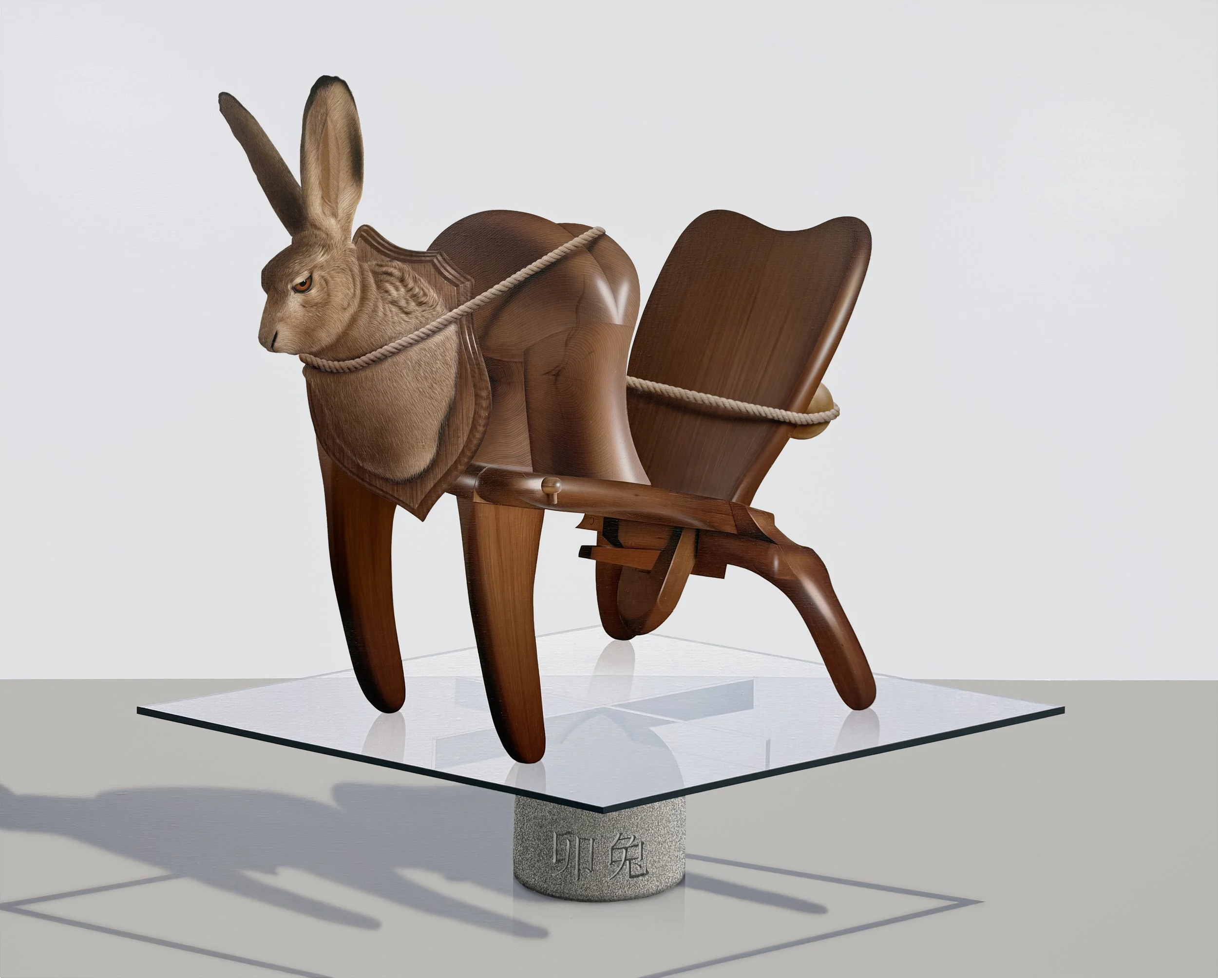“Rabbit 卯兔”, 2026, acrylic on linen canvas, 135 x 170 cm, 53 1/8 x 66 7/8 in