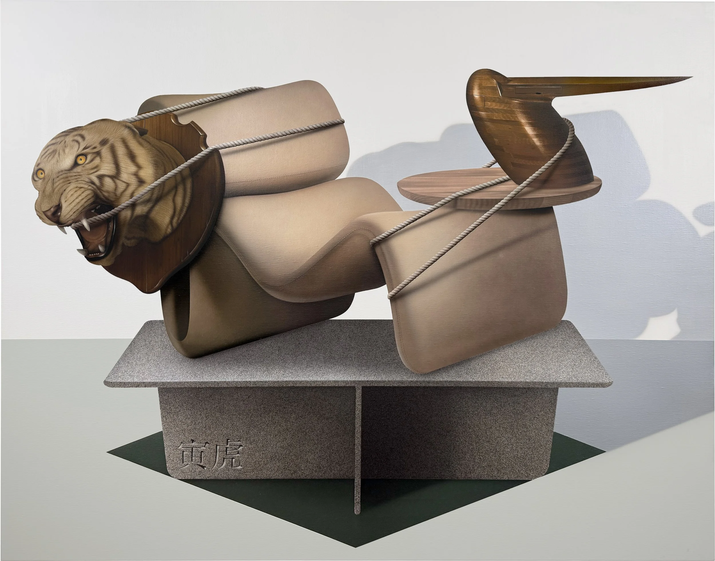“Tiger 寅虎”, 2026, acrylic on linen canvas, 135 x 170 cm, 53 1/8 x 66 7/8 in