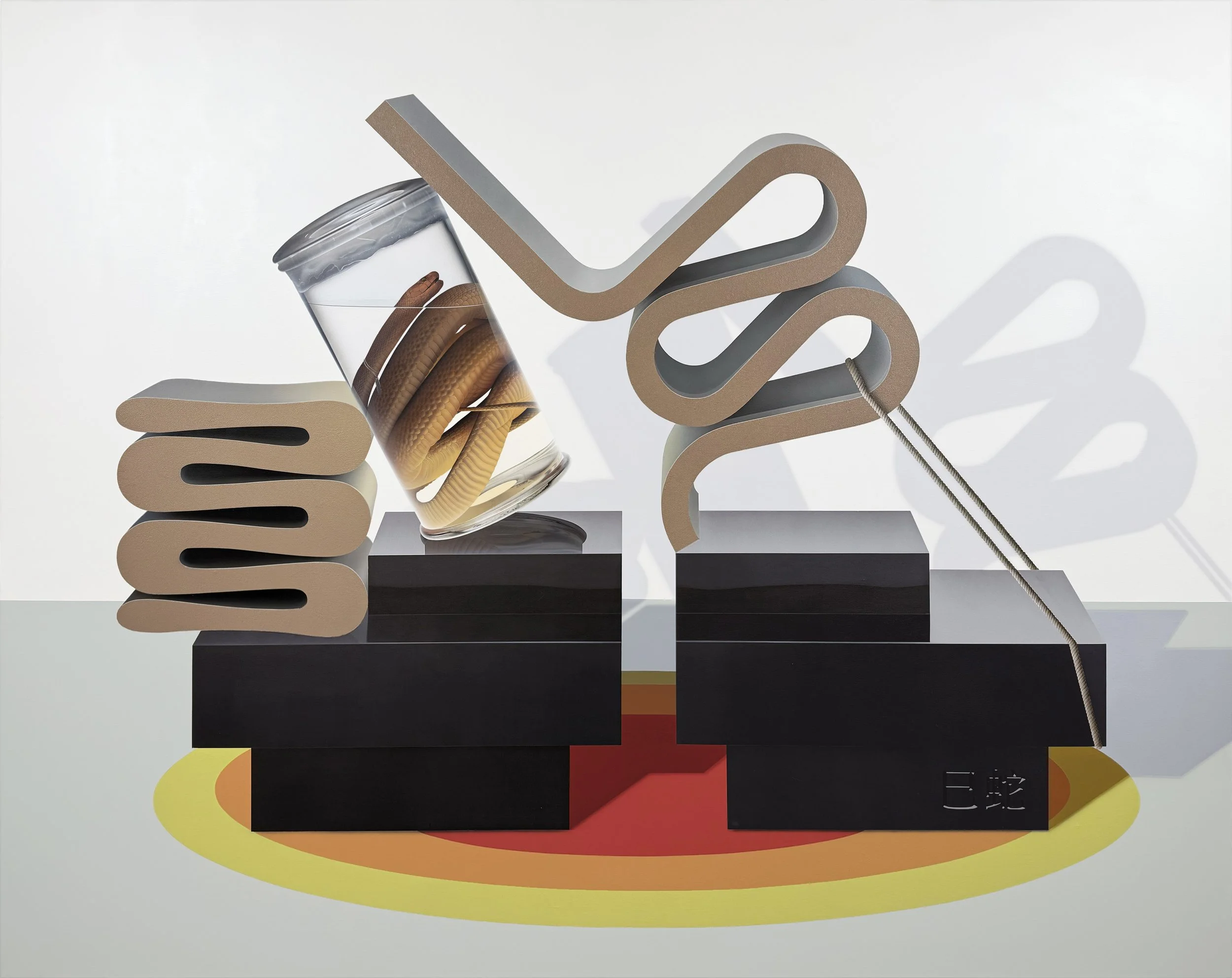 “Snake 巳蛇”, 2026, acrylic on linen canvas, 135 x 170 cm, 53 1/8 x 66 7/8 in