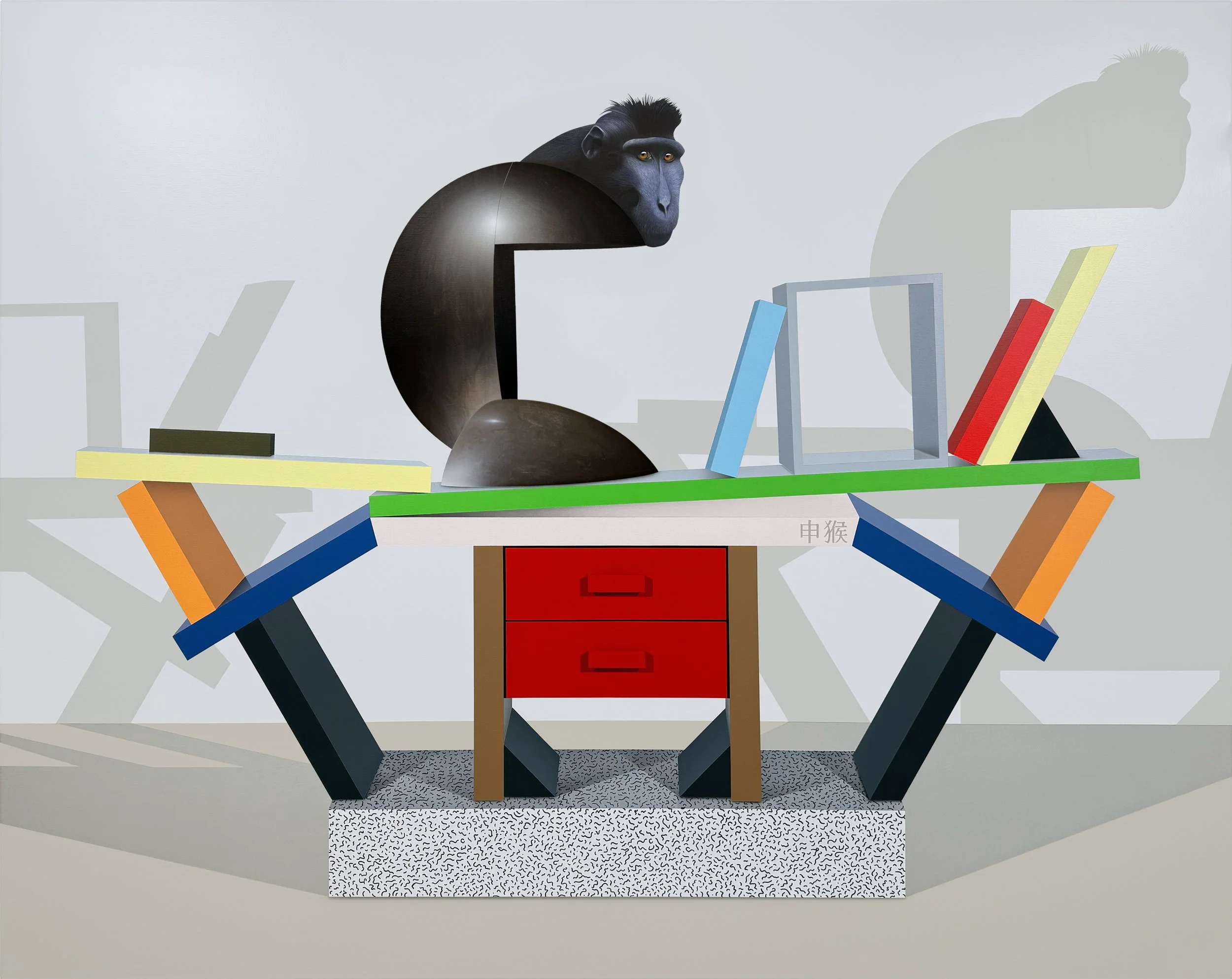 “Monkey 申猴”, 2026, acrylic on linen canvas, 135 x 170 cm, 53 1/8 x 66 7/8 in