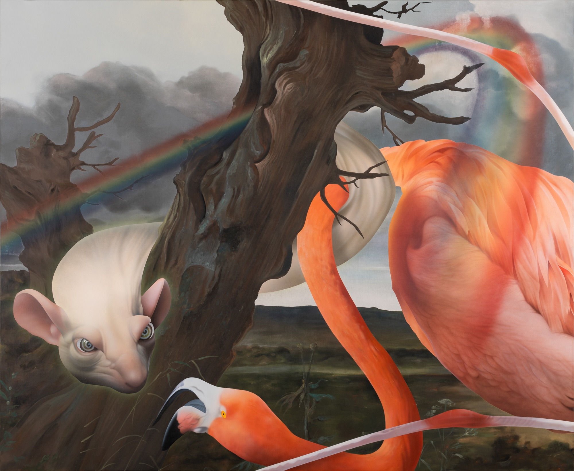 "At First It Was Soft Gazes", 2024, acrylic on canvas, 137.5 x 167 cm, 54 1/8 x 65 3/4 in