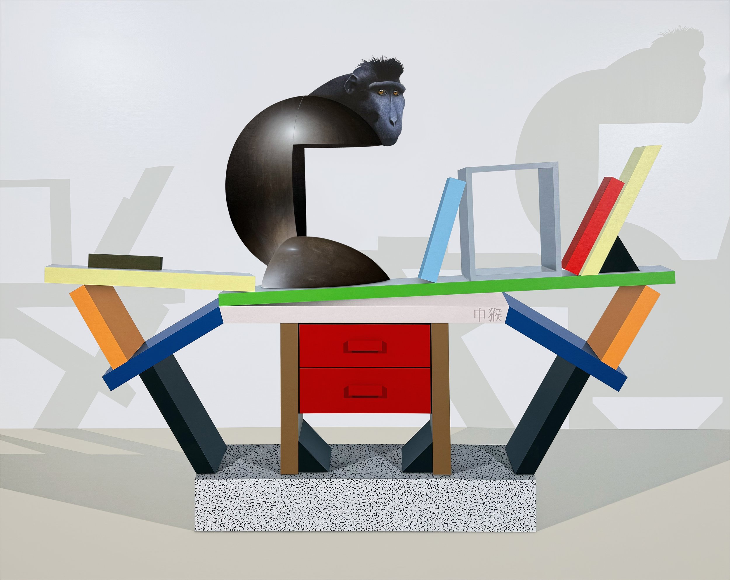 “Monkey 申猴”, 2026, acrylic on linen canvas, 135 x 170 cm, 53 1/8 x 66 7/8 in