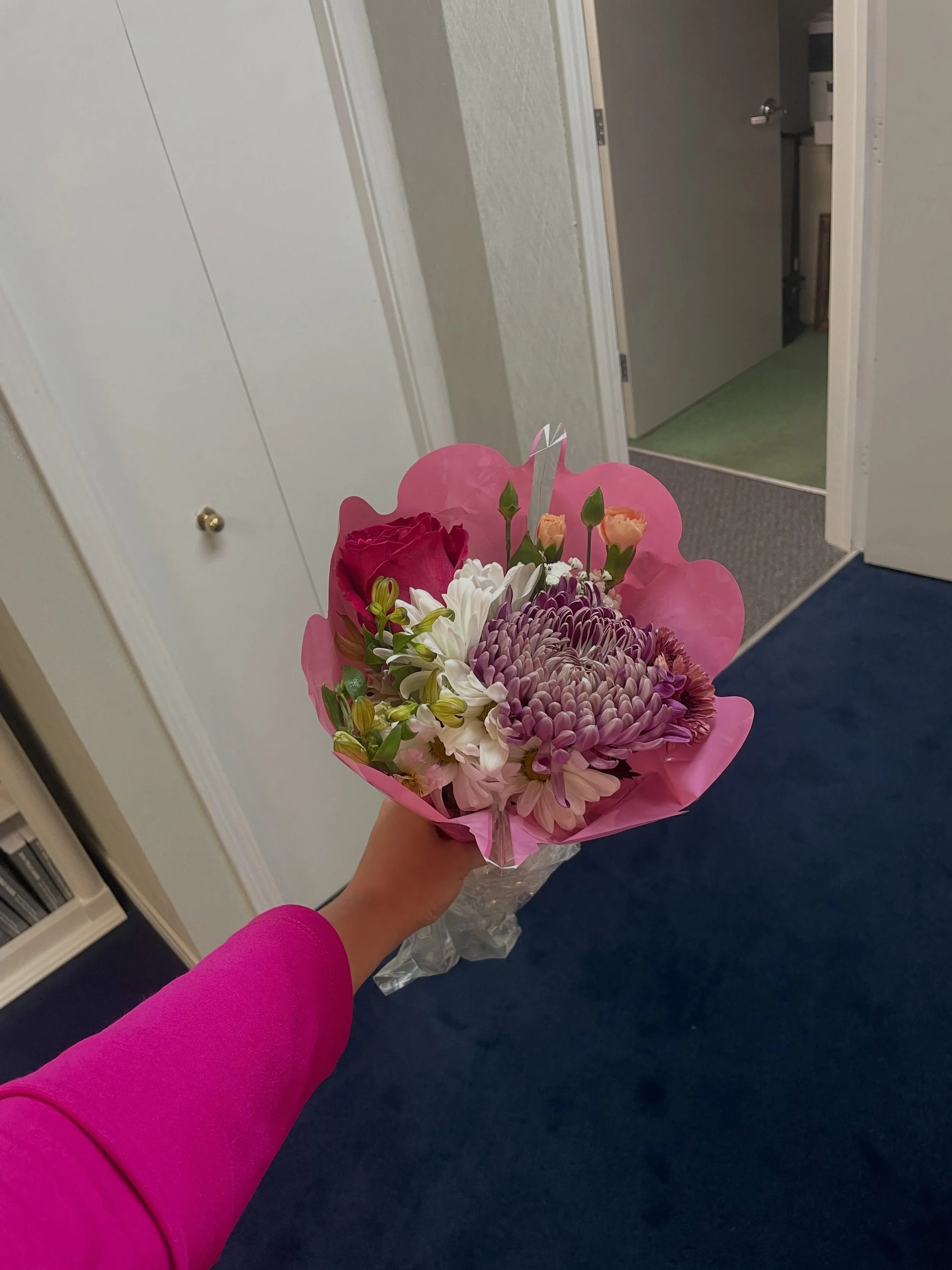It was my summer intern, Owen, last day today and he brought me beautiful flowers! How did he know I like pink haha?

Owen reached out in January of 2026 for an internship position for the summer. It was my first time hiring an intern so I was fairly