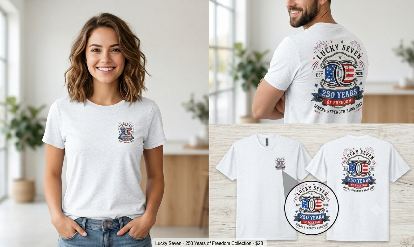 [LIMITED EDITION] Lucky Seven "250 Years of Freedom" Patriotic Tee