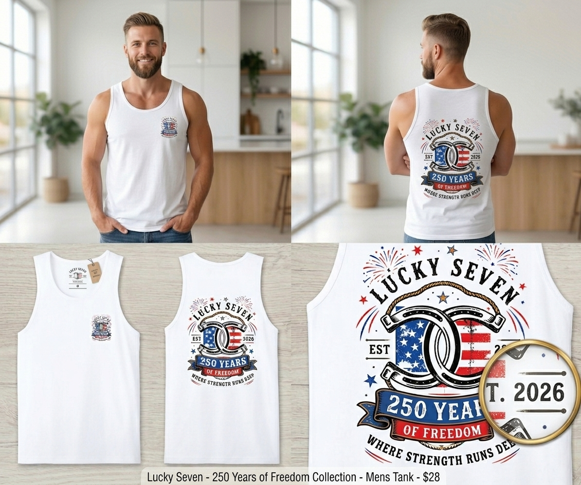 [LIMITED EDITION] Lucky Seven "250 Years of Freedom" Men's Emblem Tank