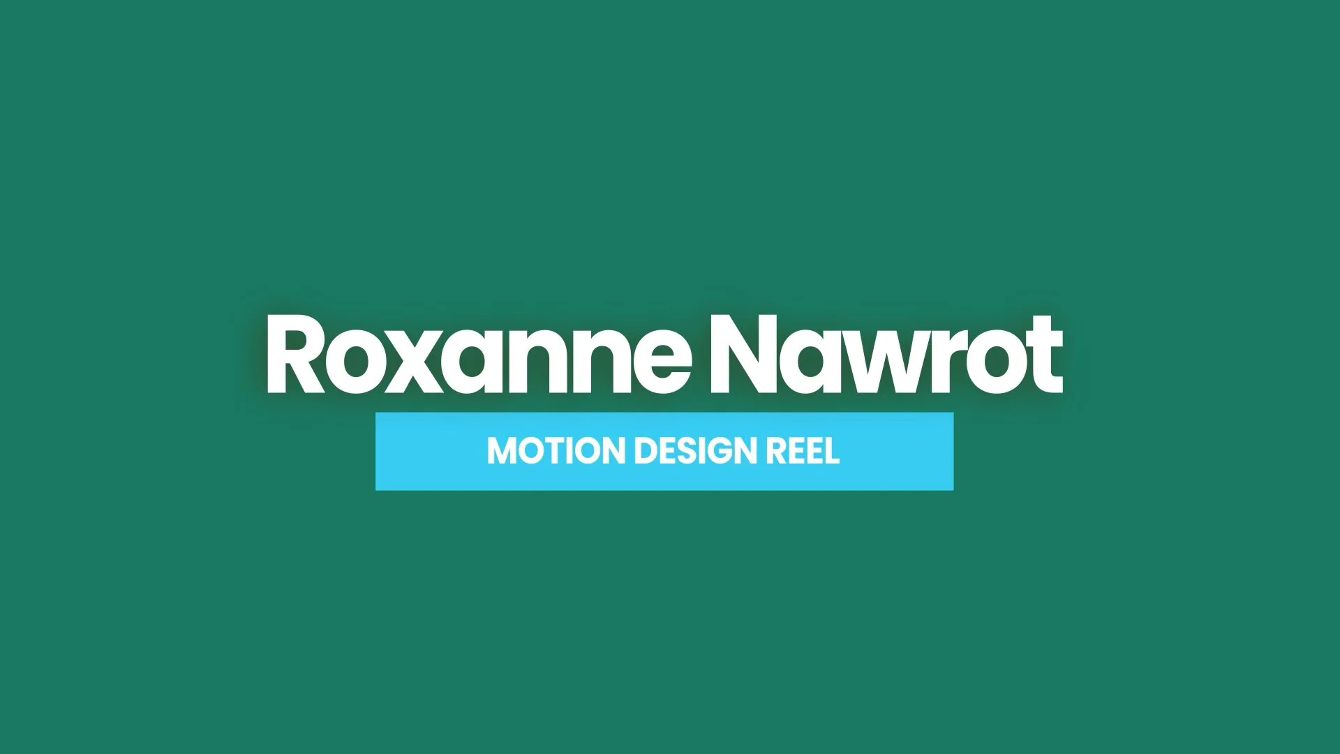 Motion Graphics Reel