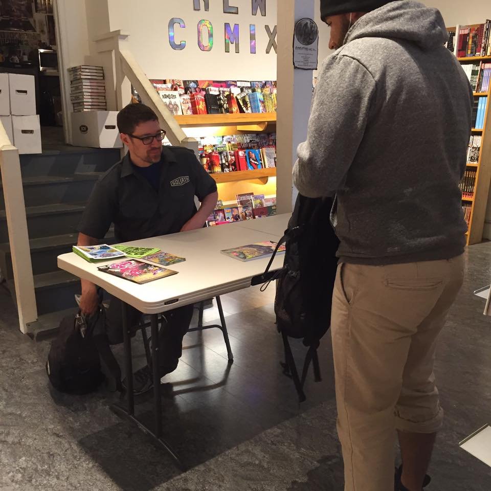 Zander Cannon signing. Kaijumax. 3-16-16.jpg