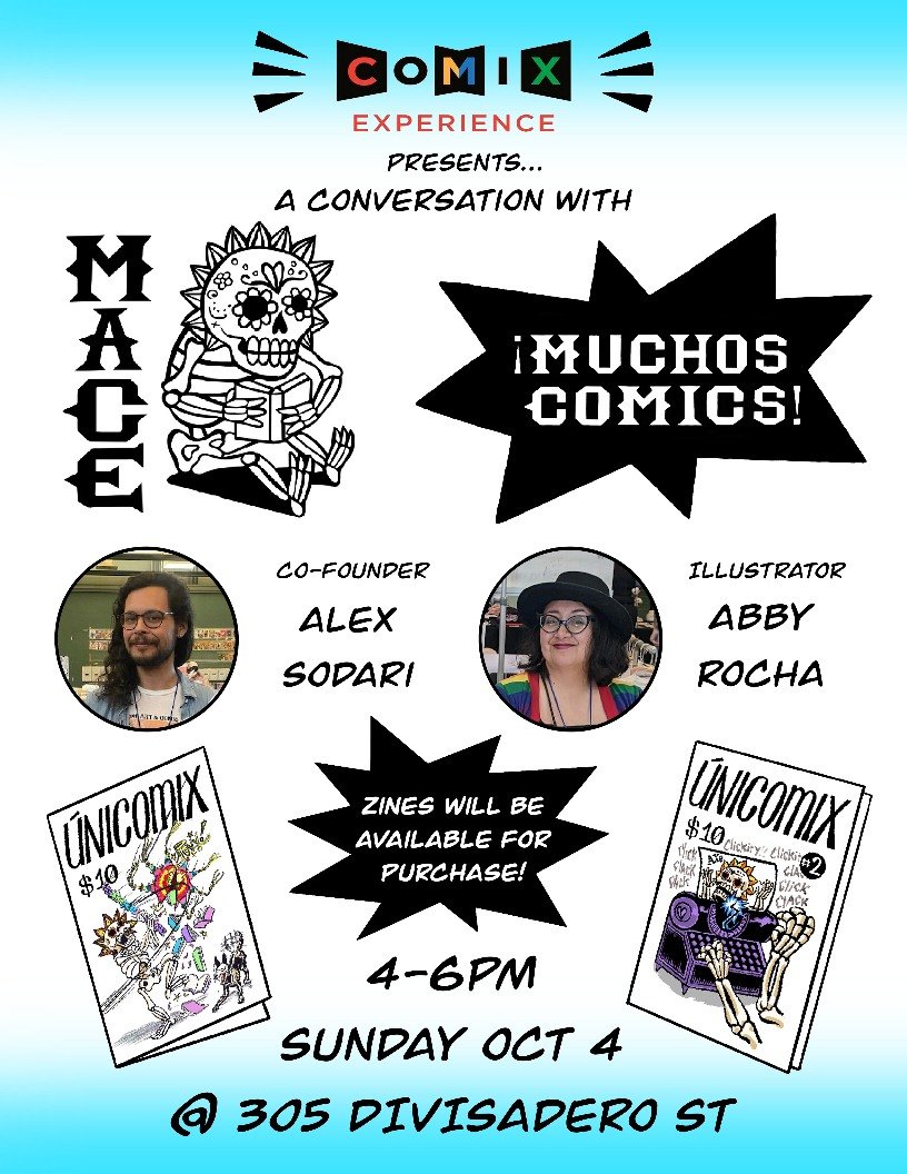 A Conversation with Muchos Art and Comic Expo (MACE), moderated by co-founder Alex Sodari&nbsp;