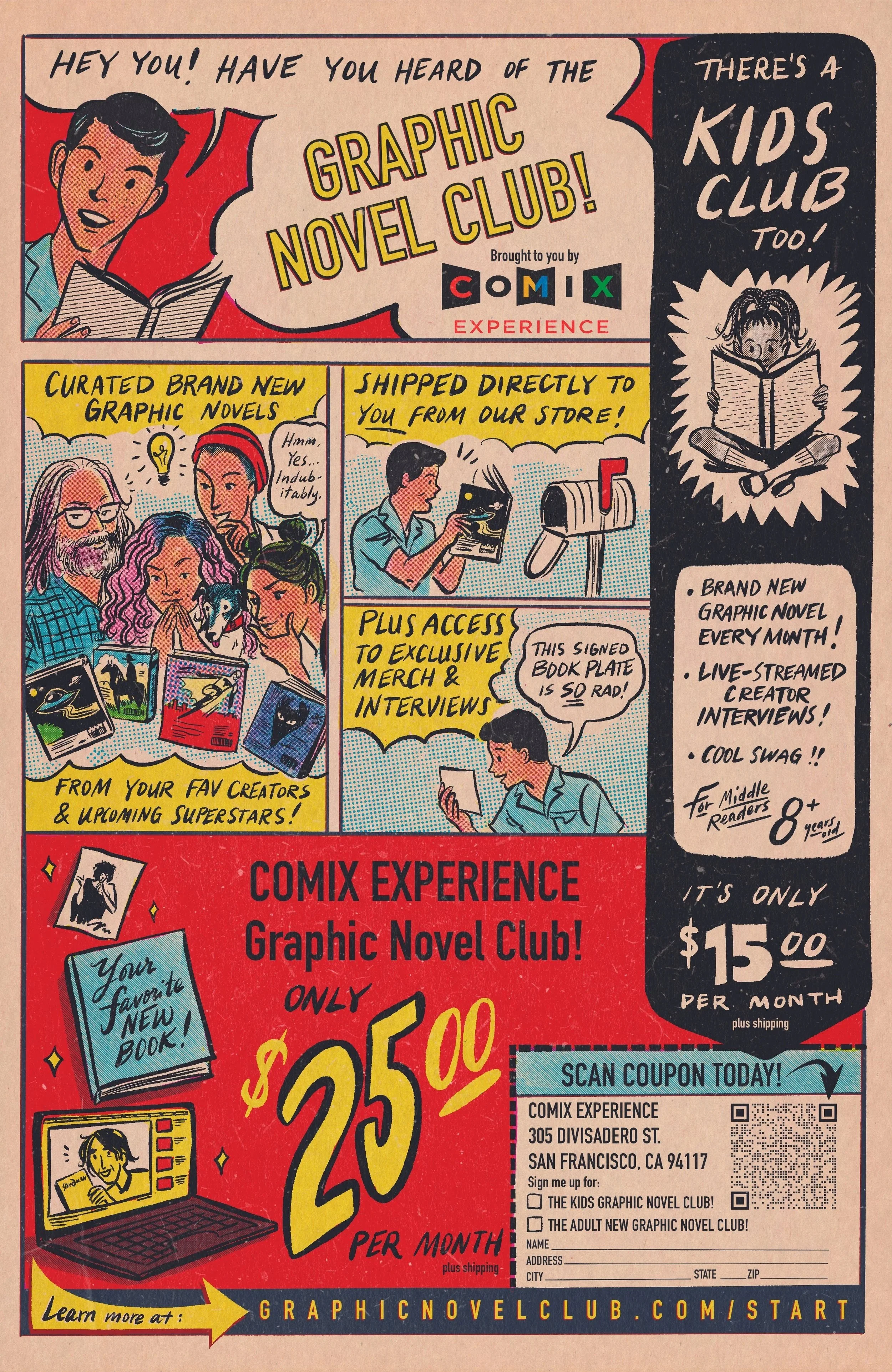 Graphic Novel Club Comix Experience Comic Book Subscription Art
