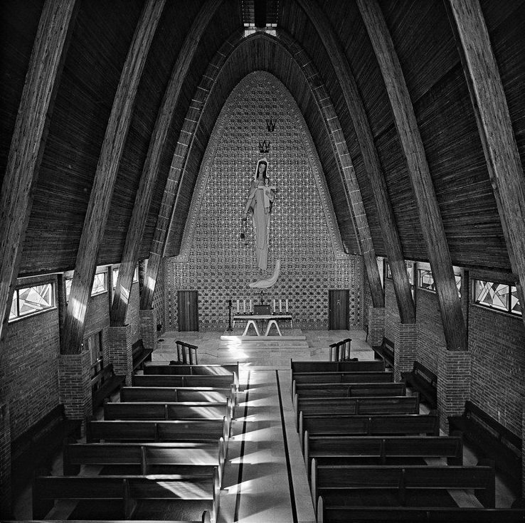 "Interior of the Church of Nuestra Señora del Carmen" Harry Crosby Photograph Collection, (MSS 333): Roll 366, Frame 5, UCSD Special Collections
