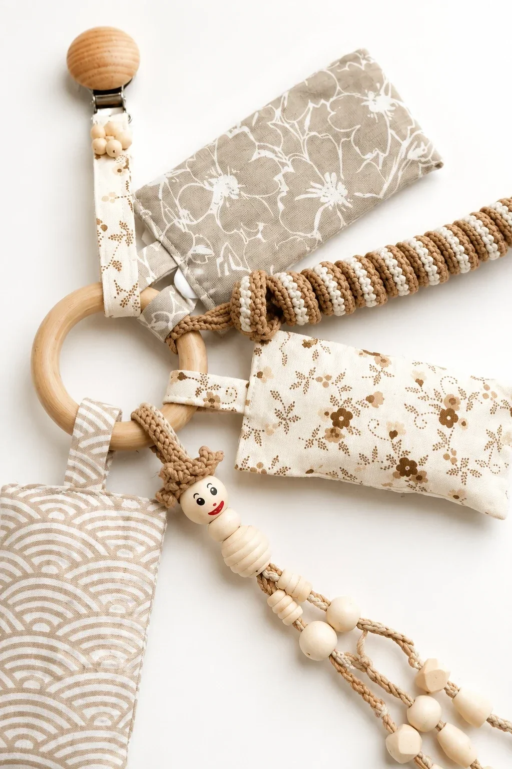 Sensorik-Ring Beige Braun, Nestelring für Demenz