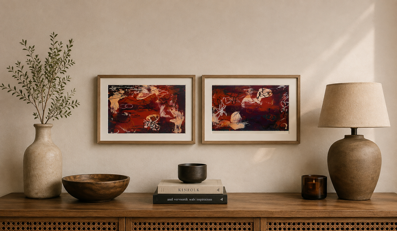 L: Helping Hand | R: Sitting in Silence |
Oil Pastel & Acrylic |
Mixed Media Paper |
Approx. 11 × 7 in. |
Original artwork