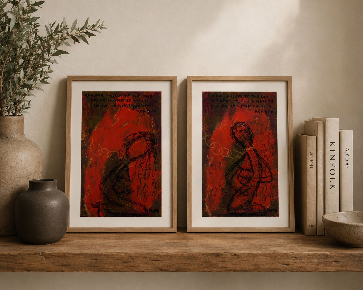 L: Choose Freedom | R: Choose Freedom-2 |
Oil Pastel & Acrylic |
Mixed Media Paper |
Approx. 7 × 11 in. |
Original artwork