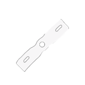 A spirit level with a white body and three bubble vials