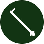 livestock fencing pins, green background