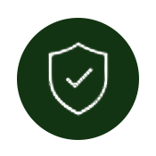 Shield with a checkmark inside, representing security or protection