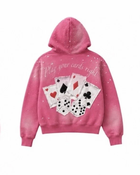 Pink Card Zip-up