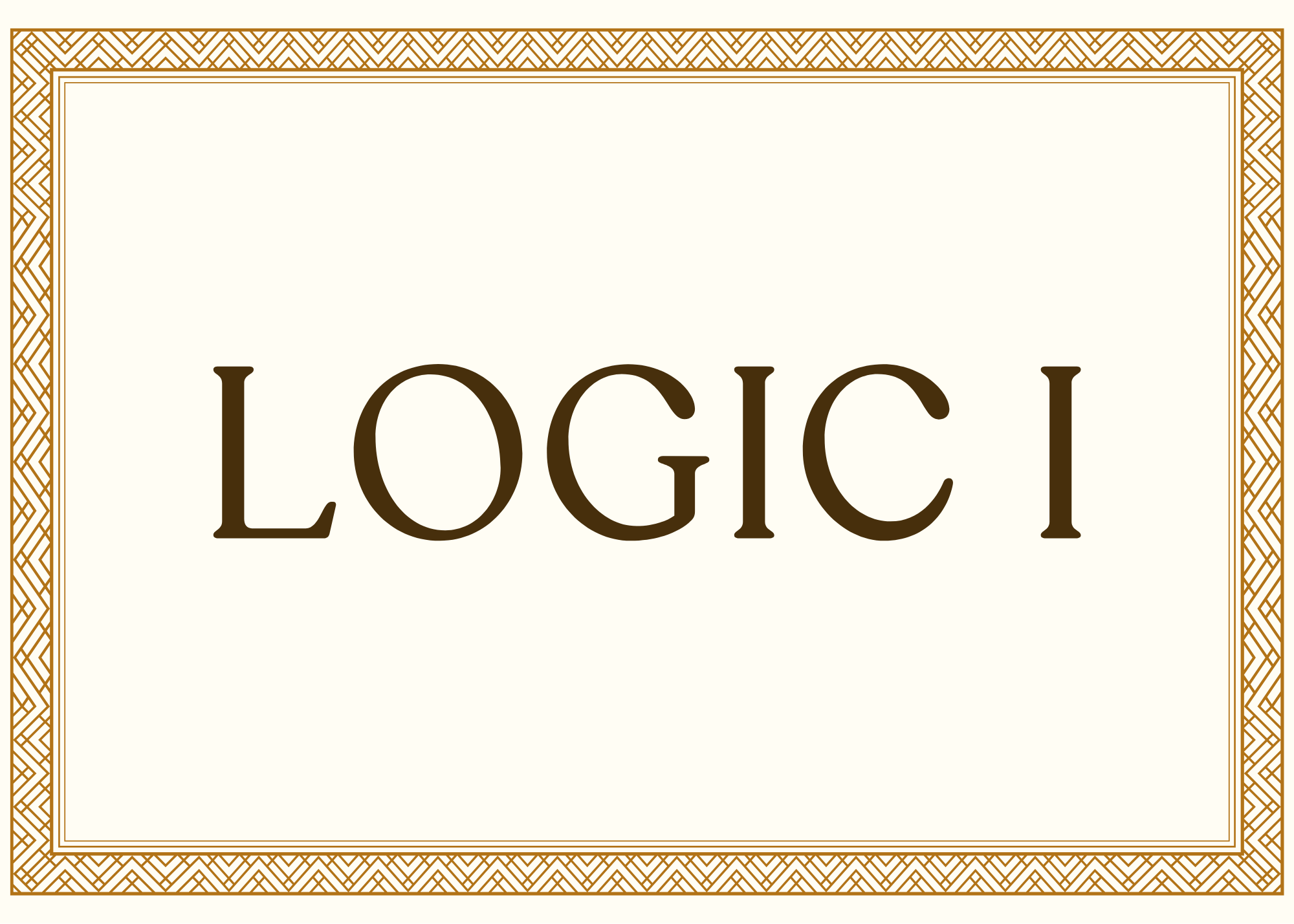 Logic I (Fall Semester)