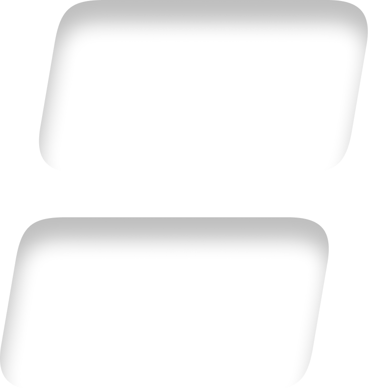 Deux boîtes en carton blanches placées verticalement, avec une ombre portée.