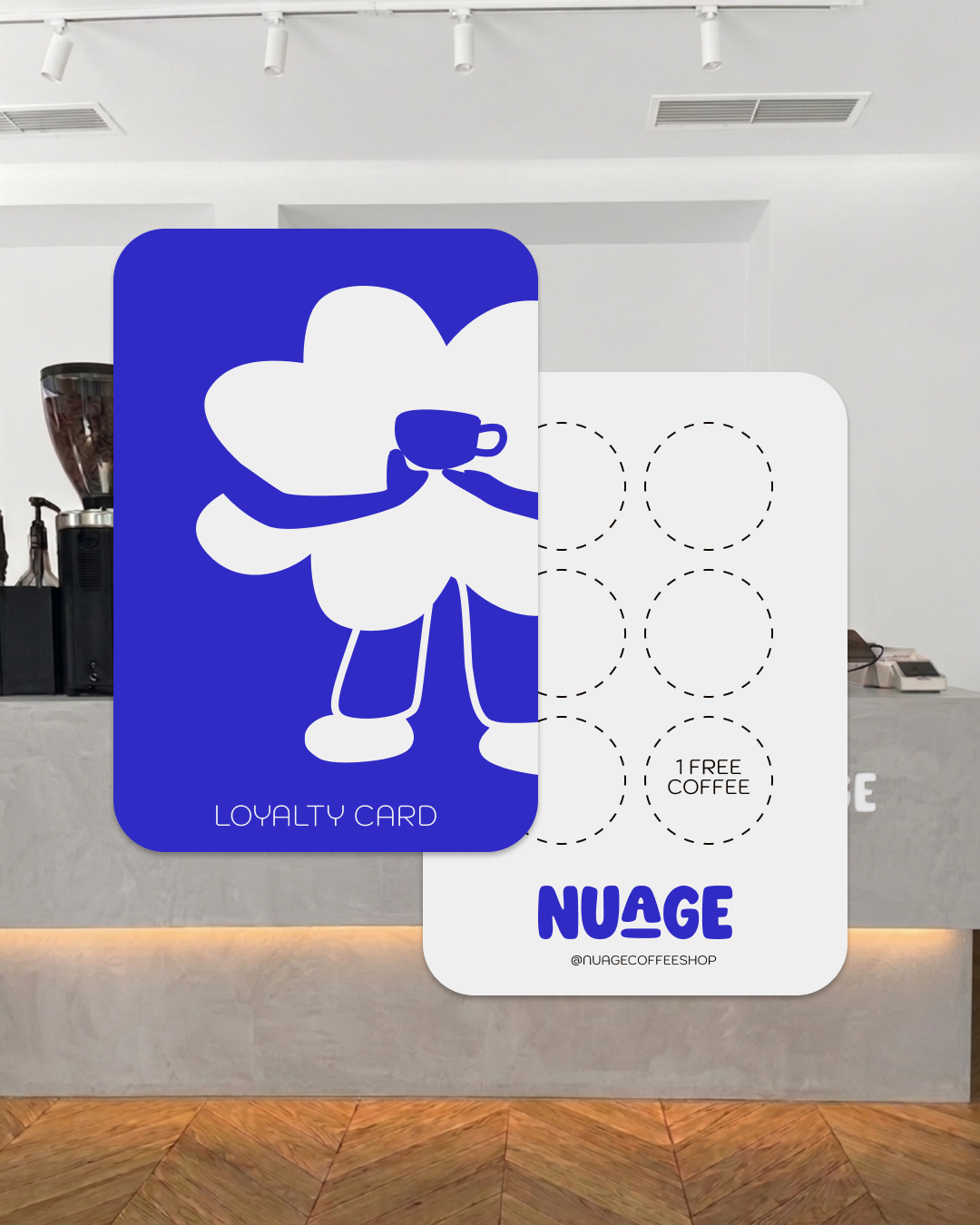 Découvrez la carte de fidélité graphique et repartez avec un café gratuit après quelques tampons !
