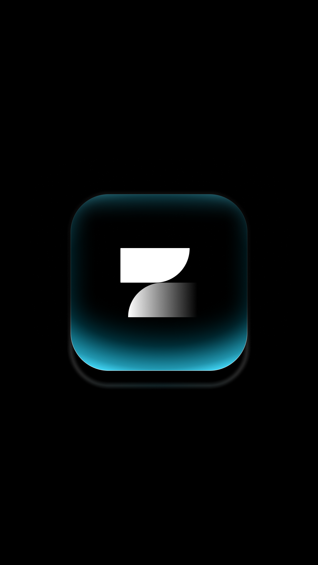 Logo d'une application, avec un arrière-plan noir et un icône semi-transparent avec un numéro 2 blanc.