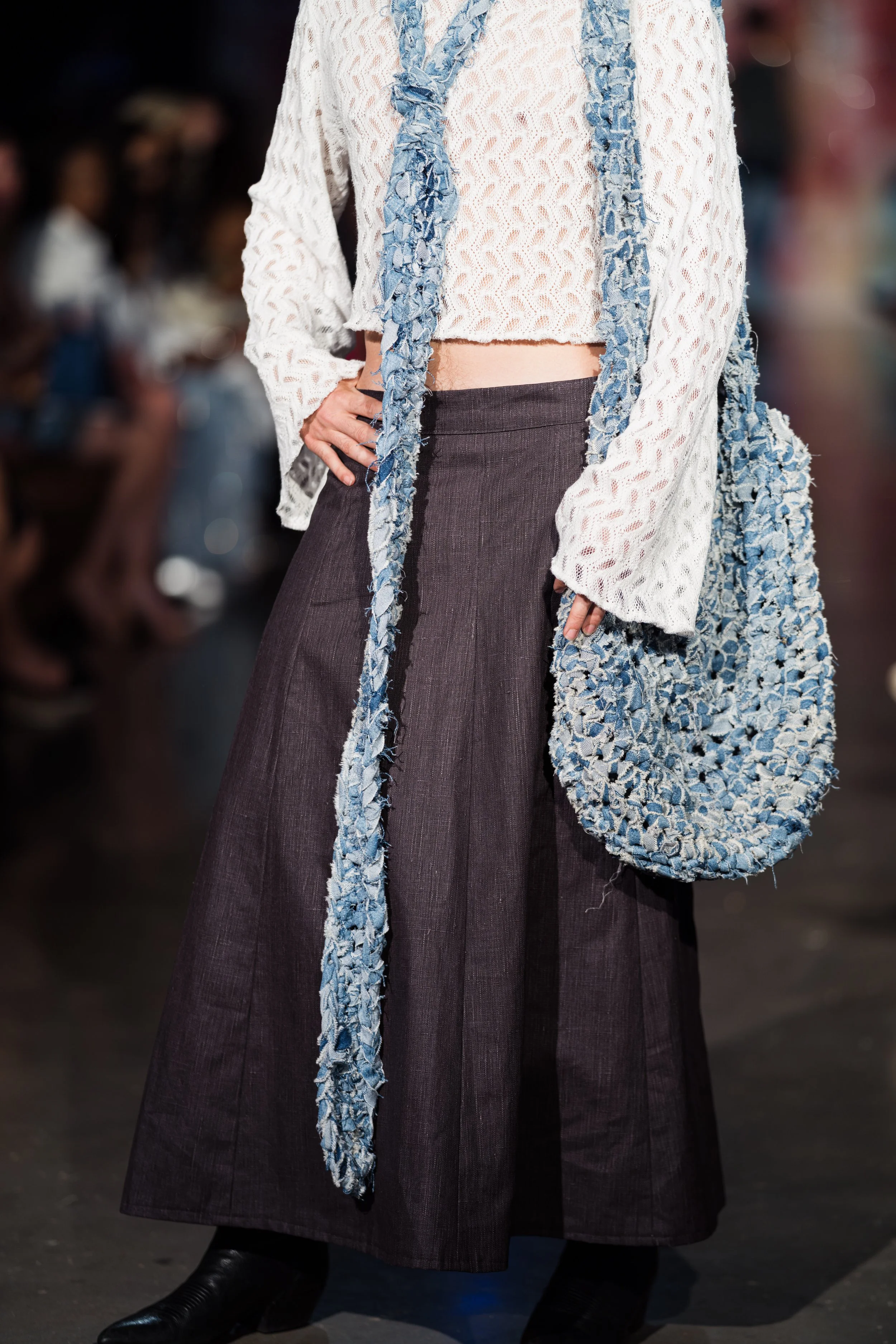 Crochet Denim Bag