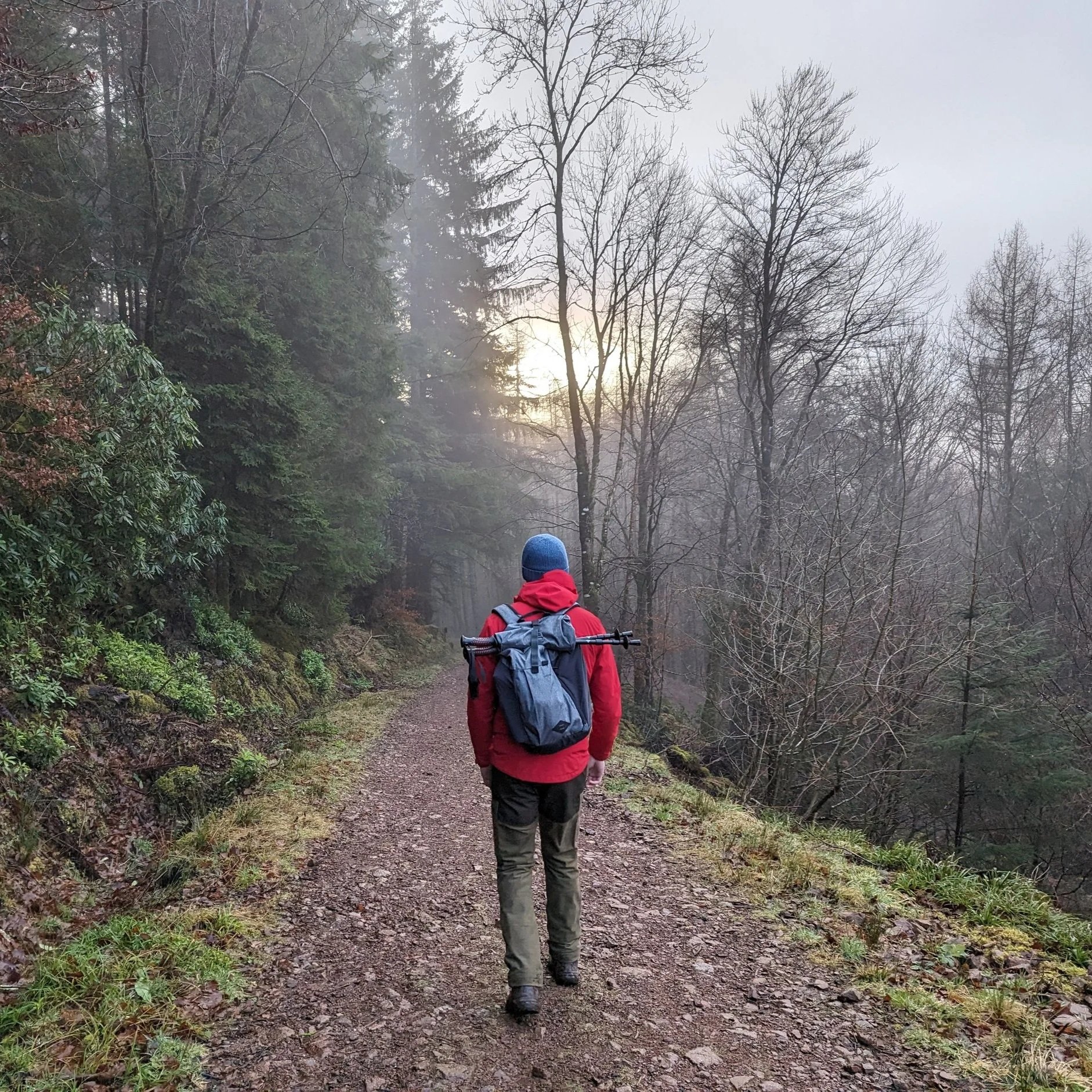 Walking up Dun na Cuaiche
