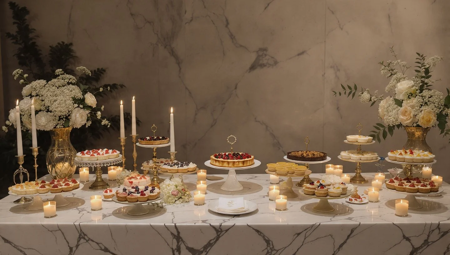 Mesa de postres para bodas íntimas en CDMX: elegancia sin desperdicio