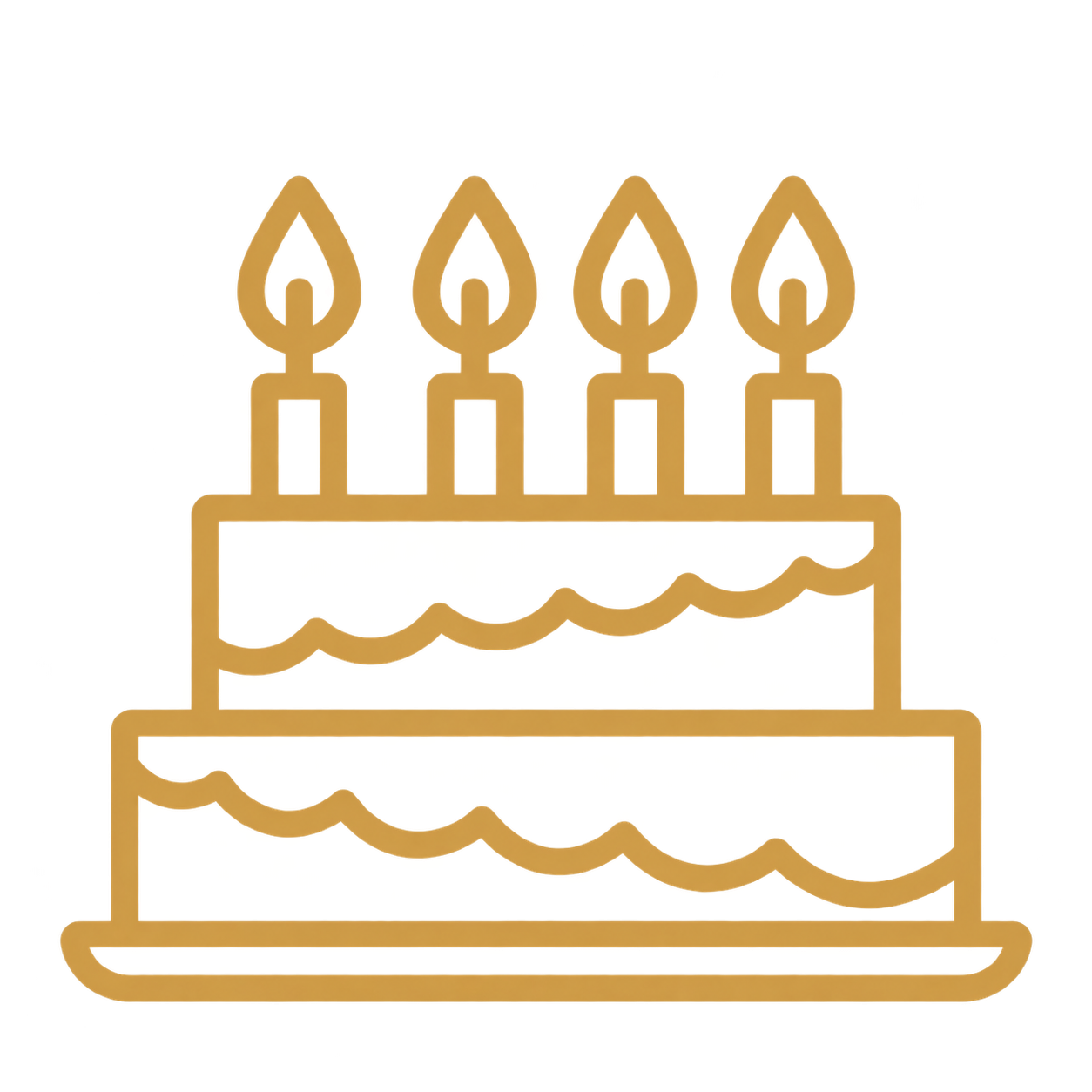 Ícono de pastel para celebraciones privadas y eventos de El Santoral en CDMX.