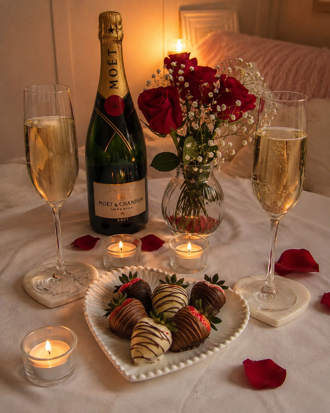 Chocolate Strawberries and Champagne for Two