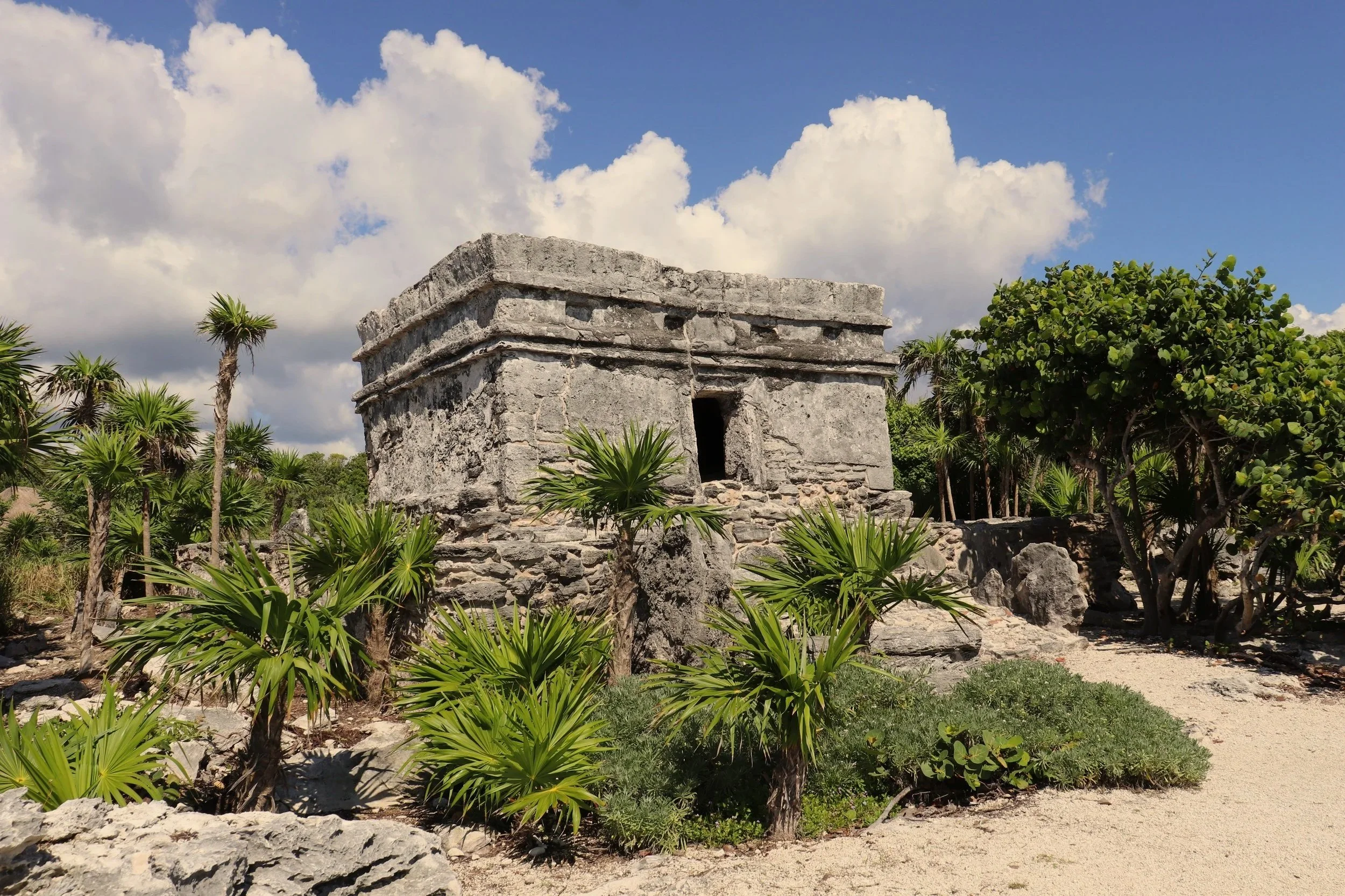 One of Tulum's temples on the Caribbean Sea