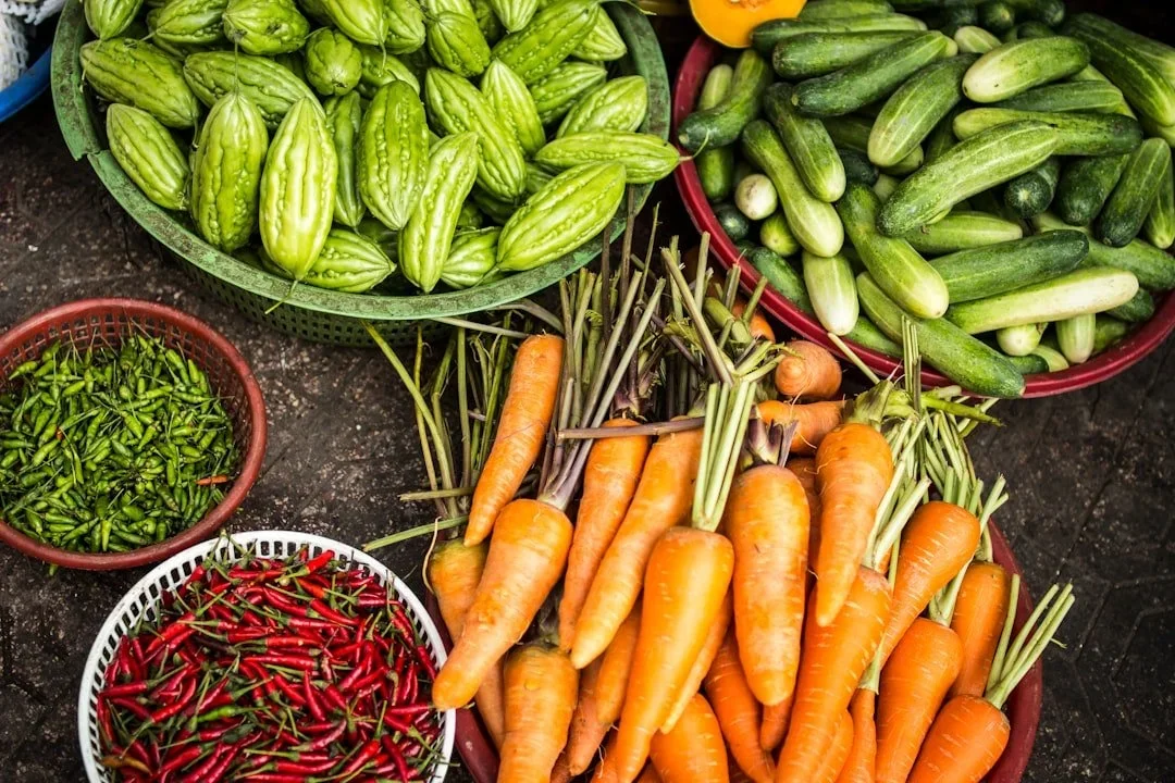 Vegetables picked for a private client from a privates chef