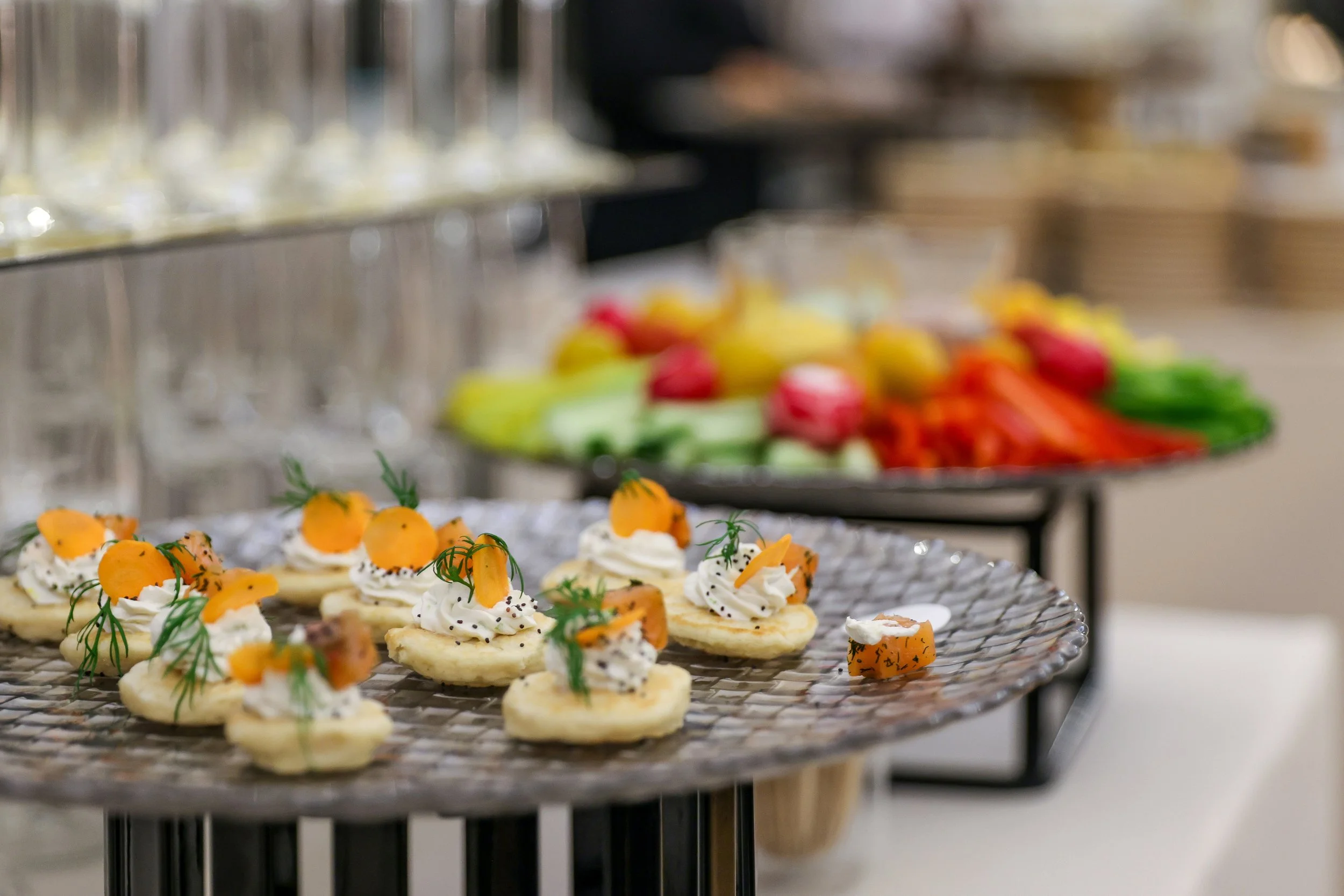 Assorted appetizers and desserts from a special event