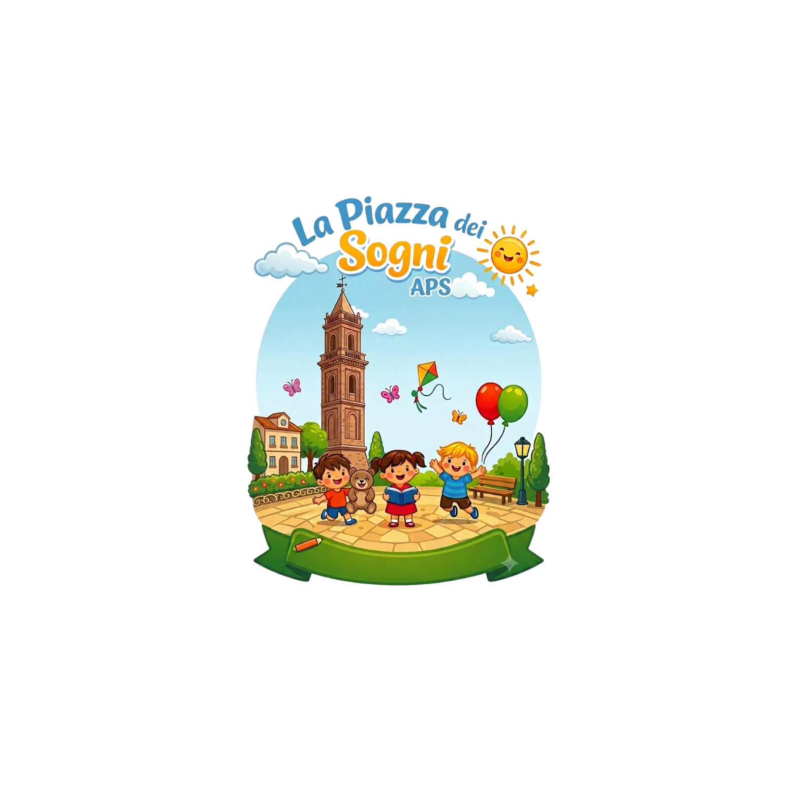 Logo de La Piazza dei Sogni APS — Attività e laboratori per bambini.