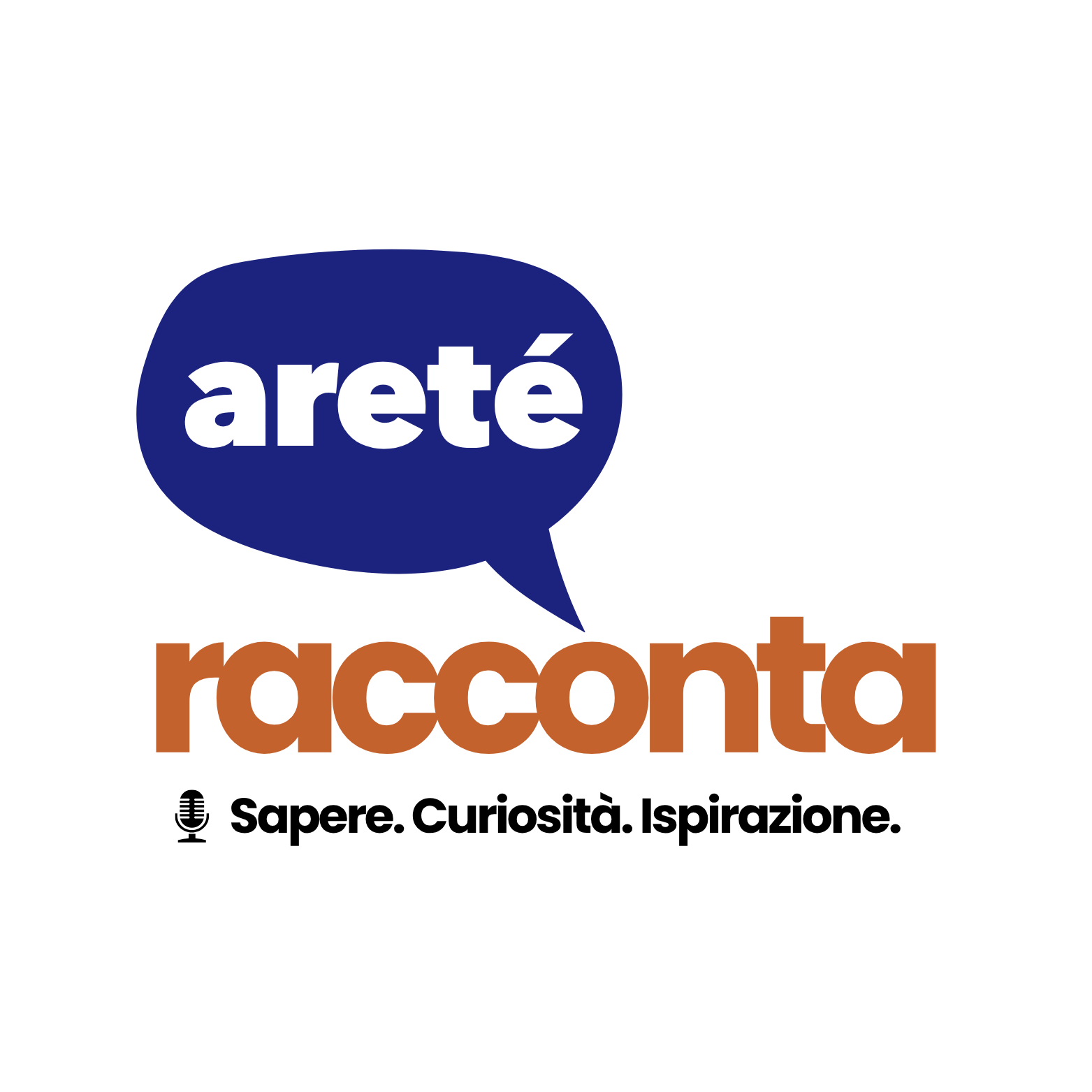 Logo del format areté Racconta — Sapere, curiosità e ispirazione.