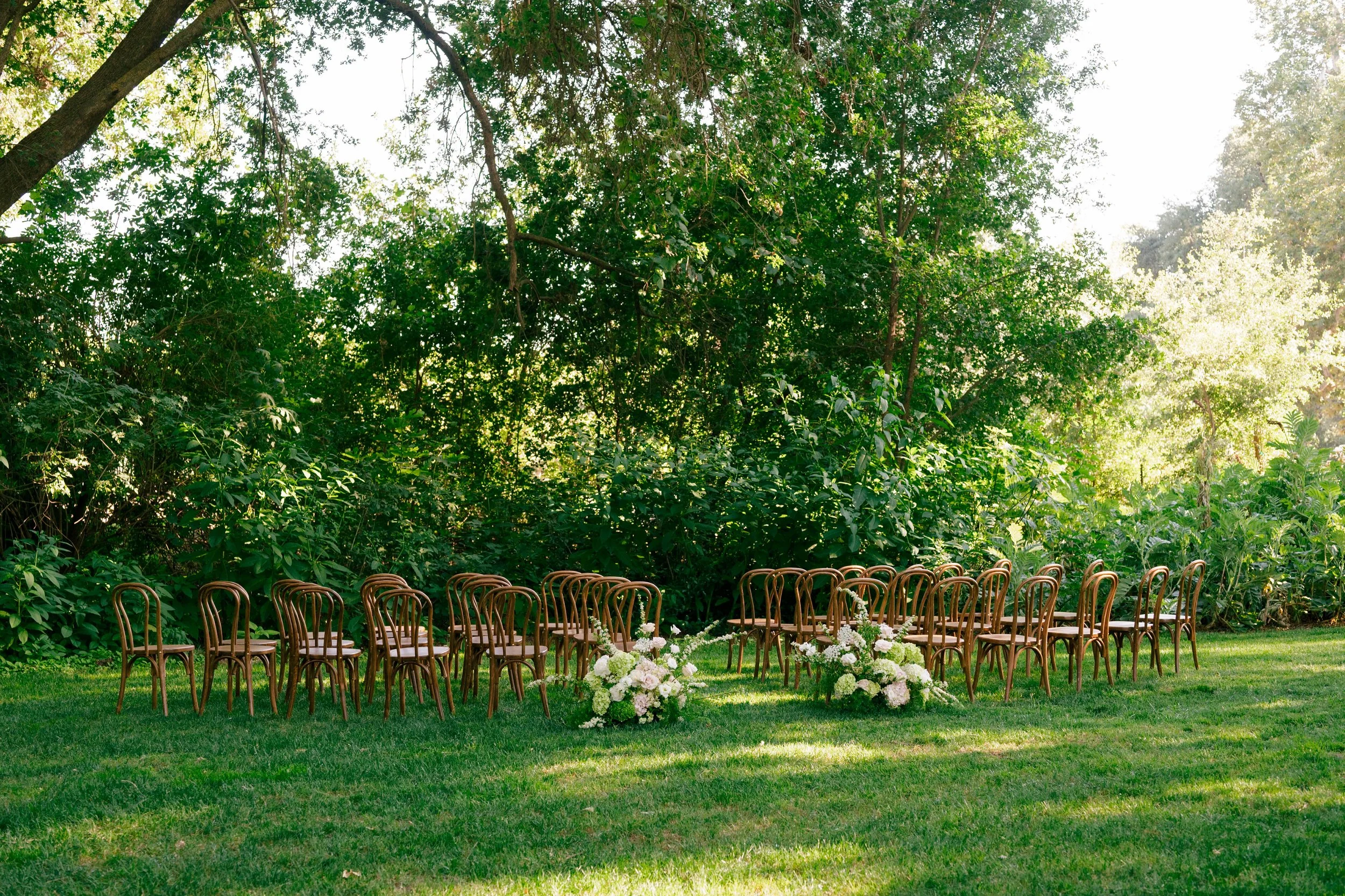 Laurie’s customers, Larissa and Emmett, just married walking off the aisle together.