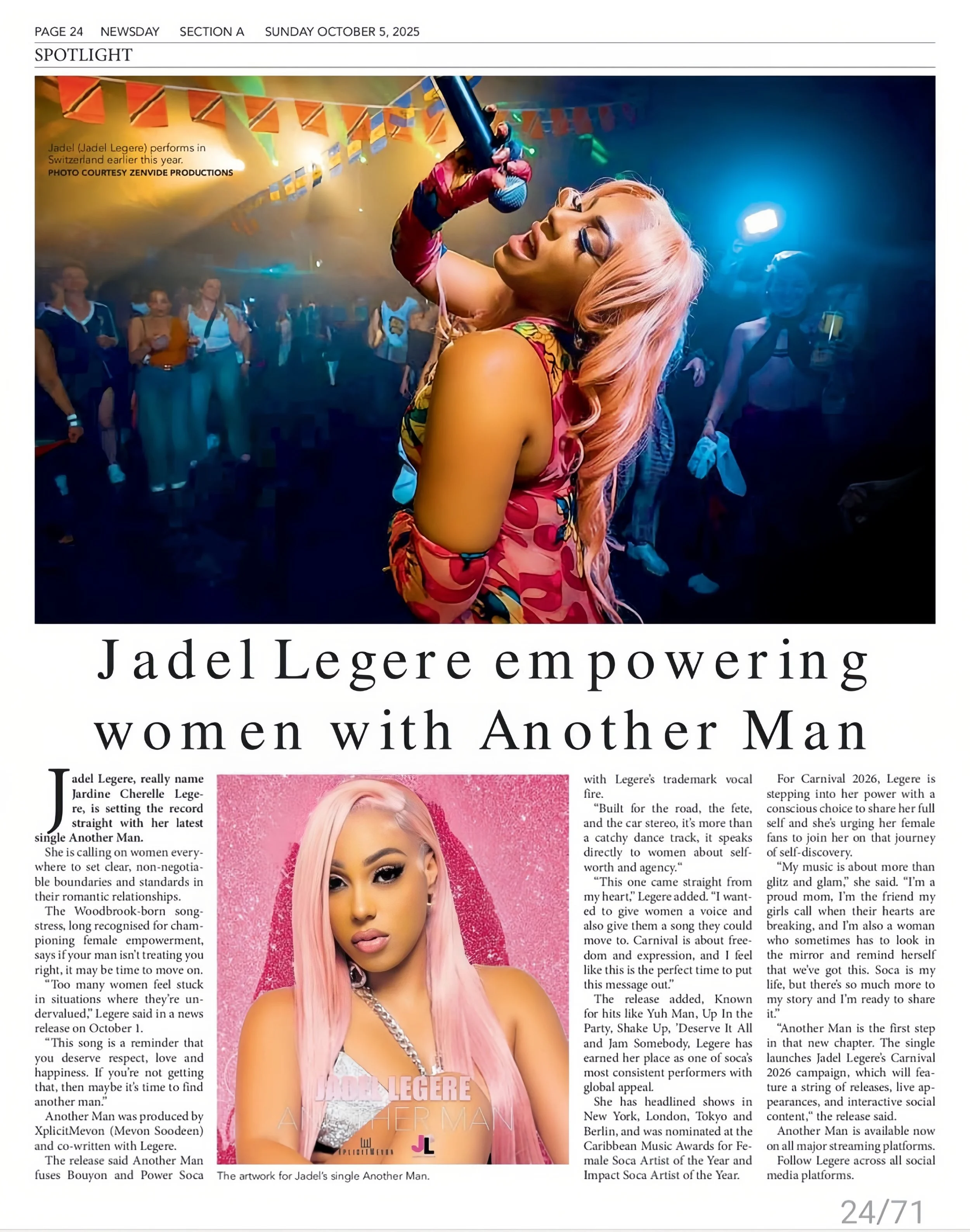 Jadel empowers women with new hit Another Man