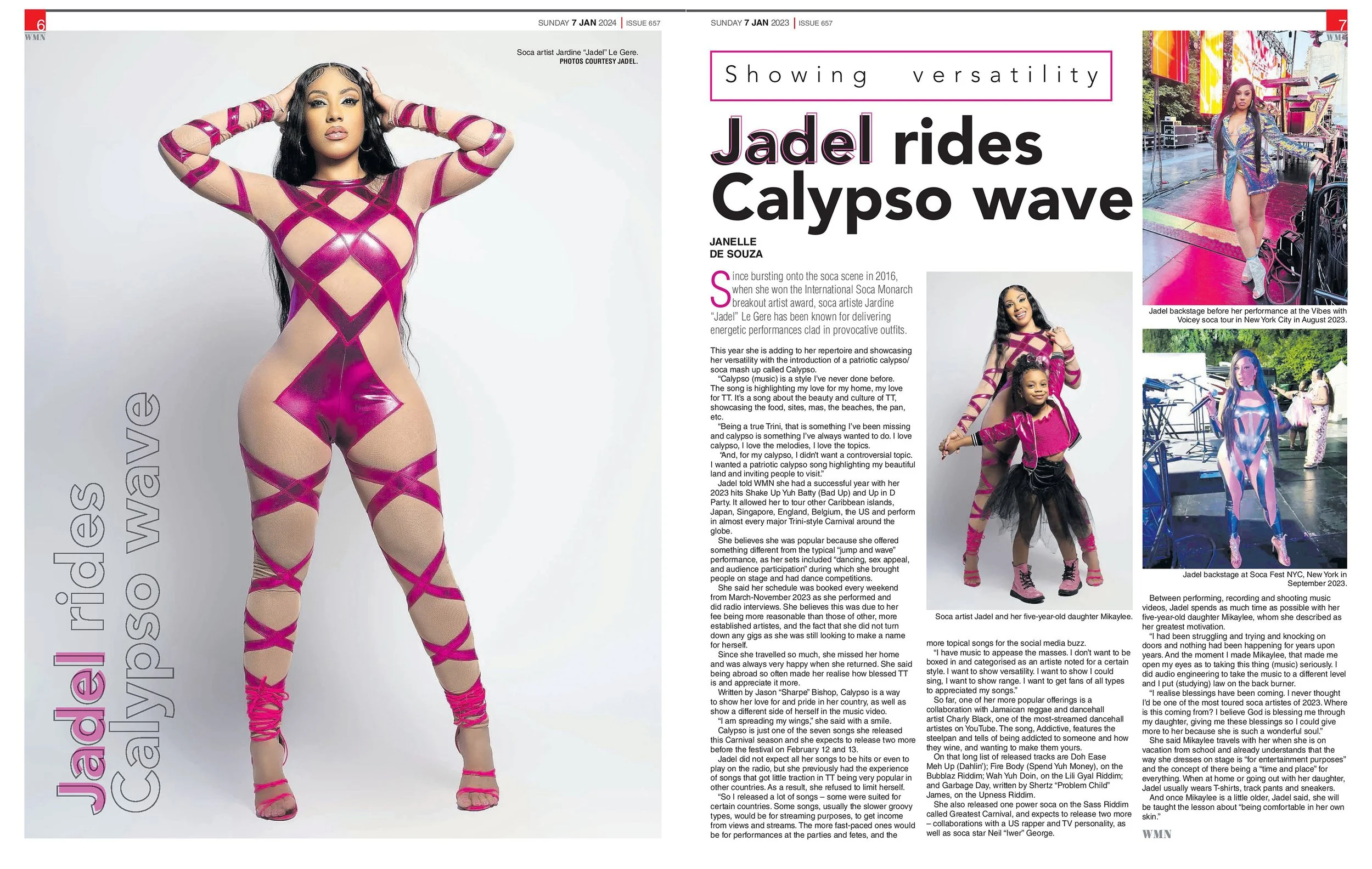Jadel rides Calypso wave