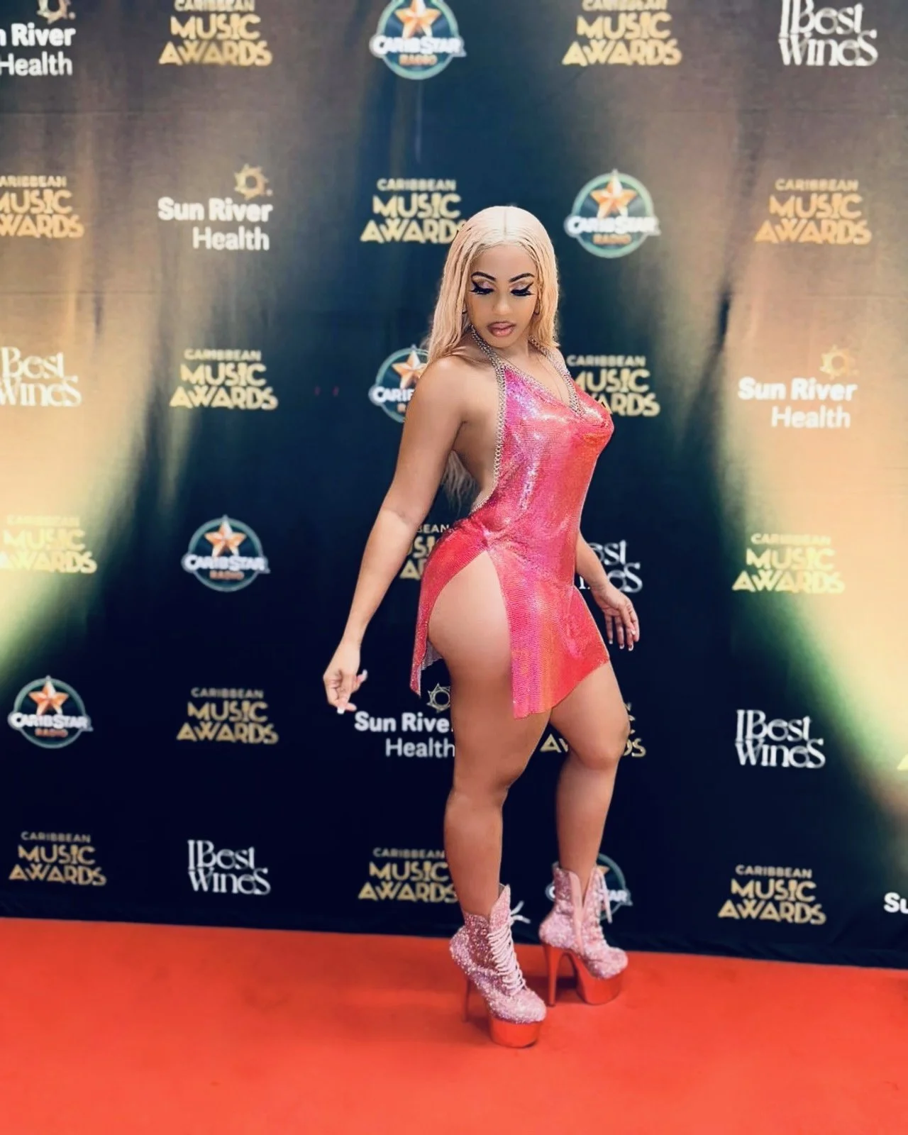 Jadel at the 2024 Caribbean Music Awards in New York